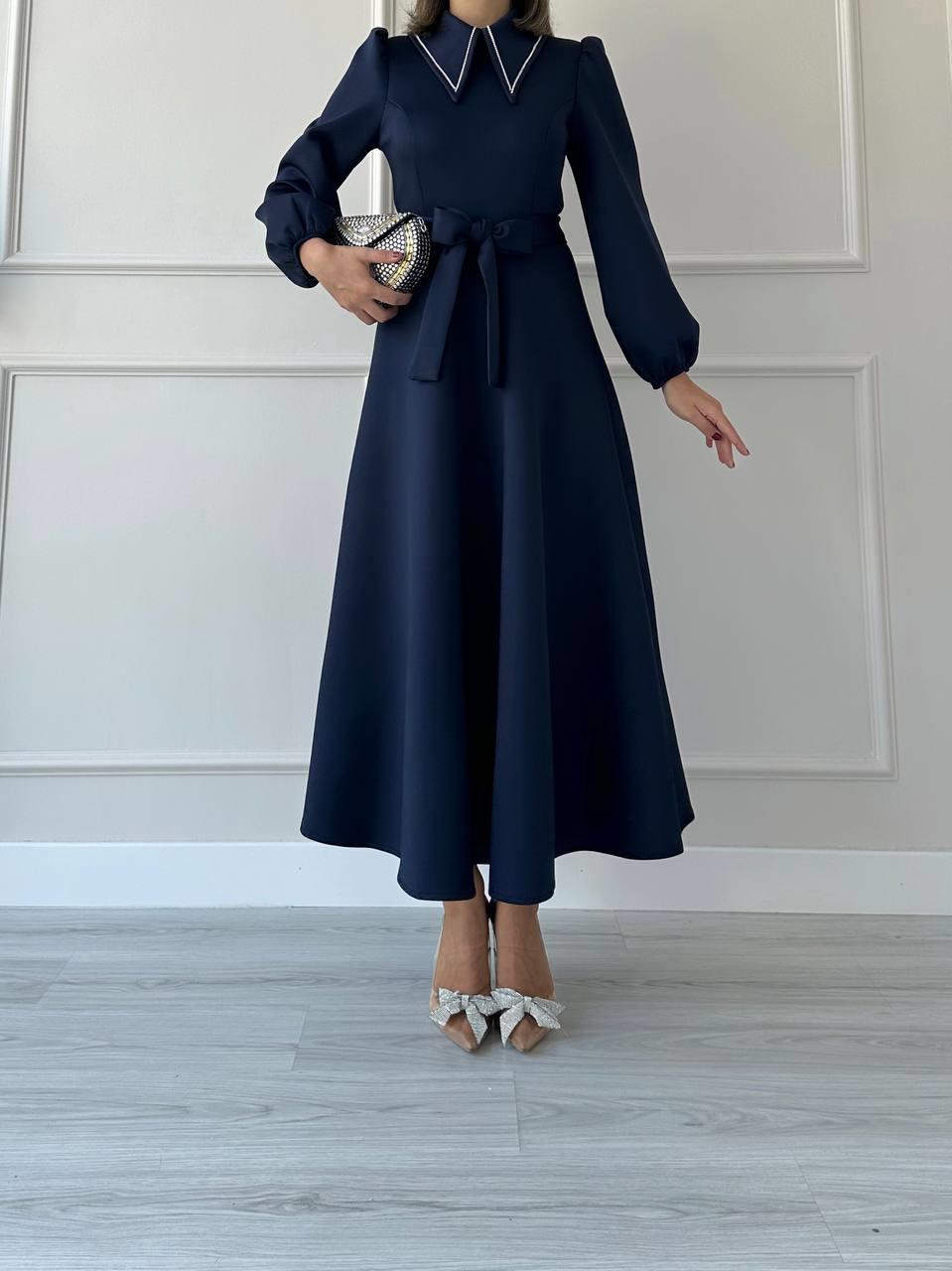 Laci Gömlek Yaka Linda Elbise