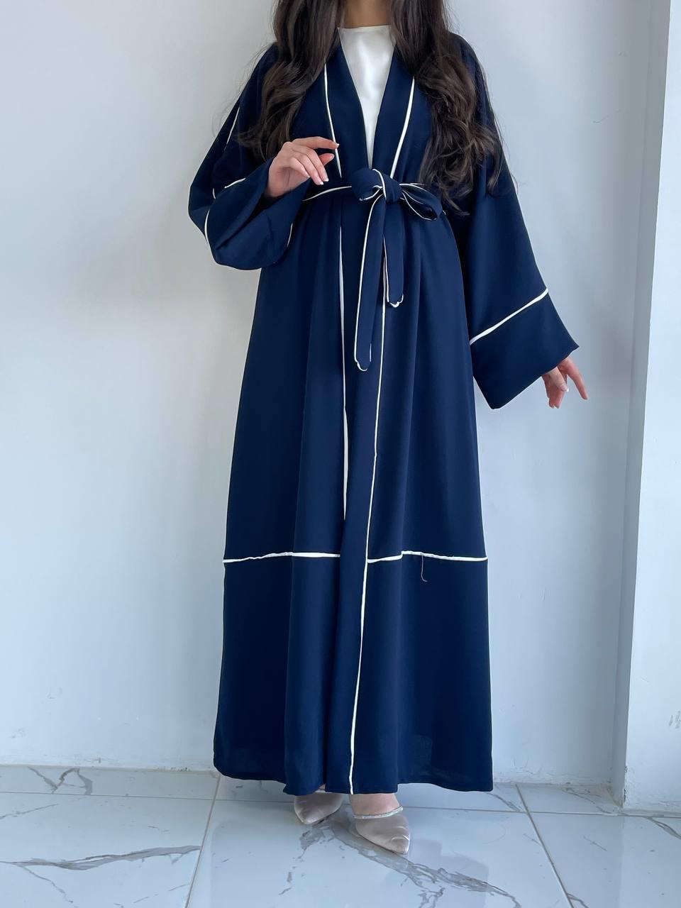 Lacivert Biyeli Abaya