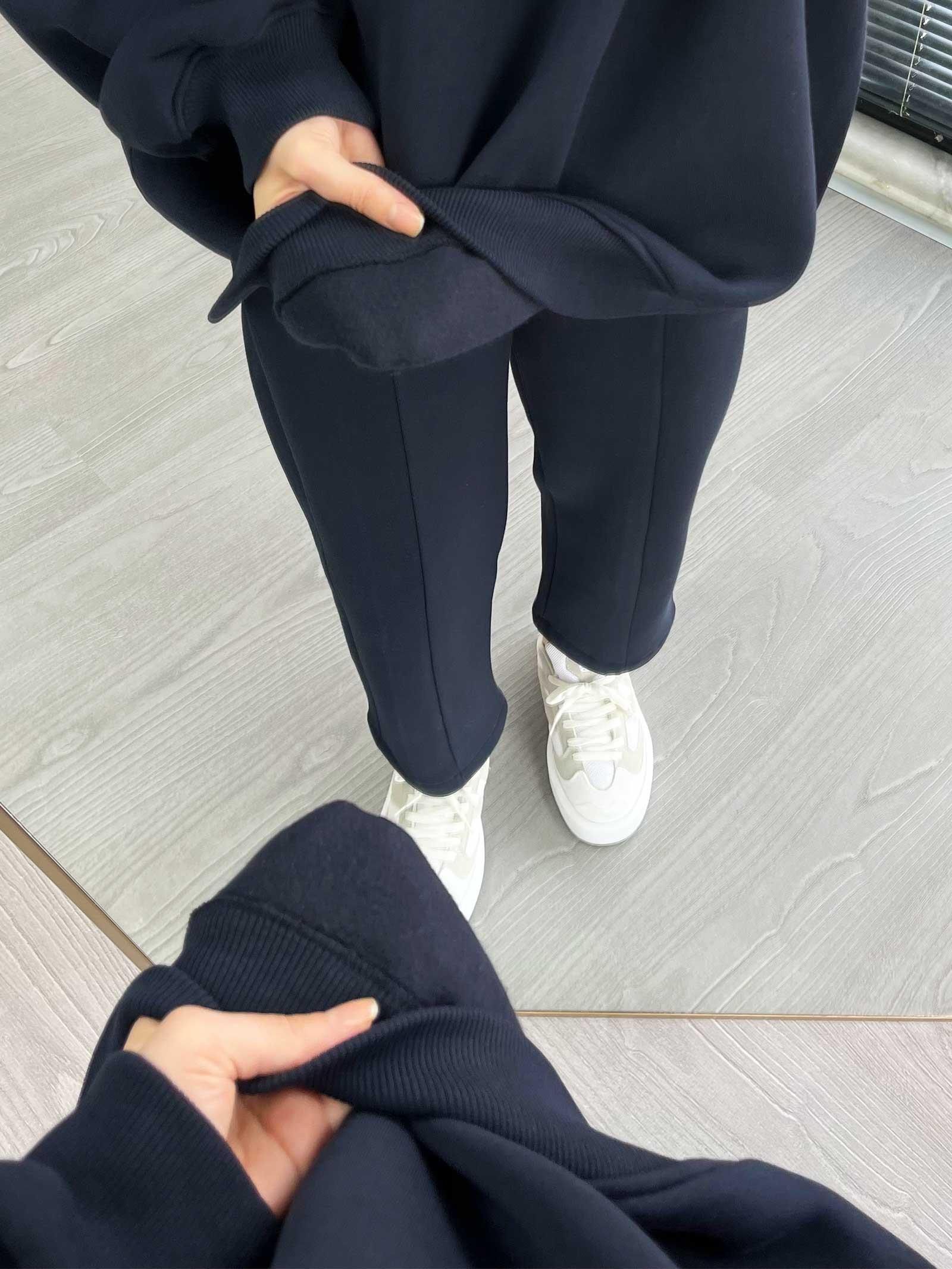 Lacivert Rahat ve Şık Kadın İkili Eşofman Takımı