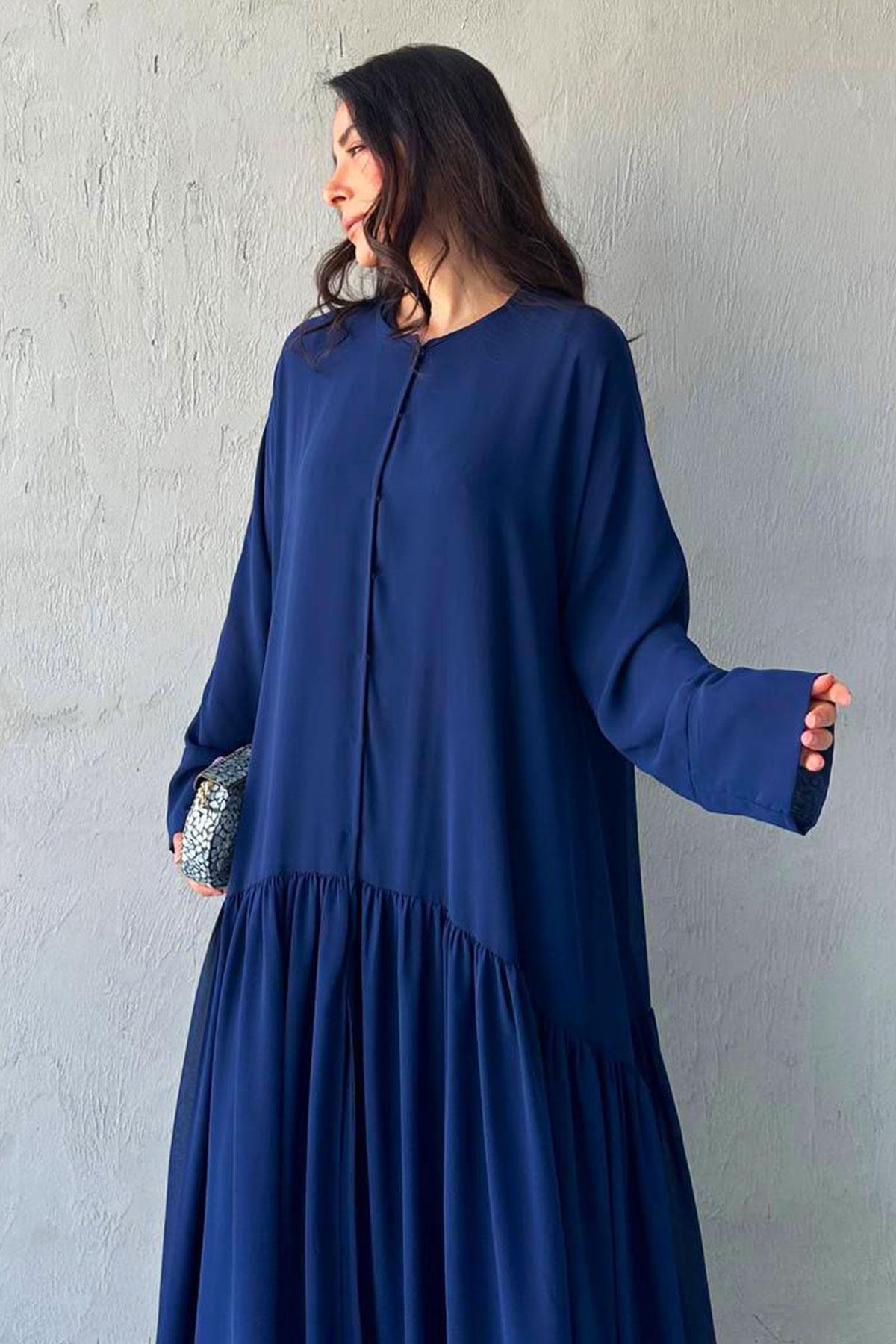 Liva Şifon Abaya -Lacivert