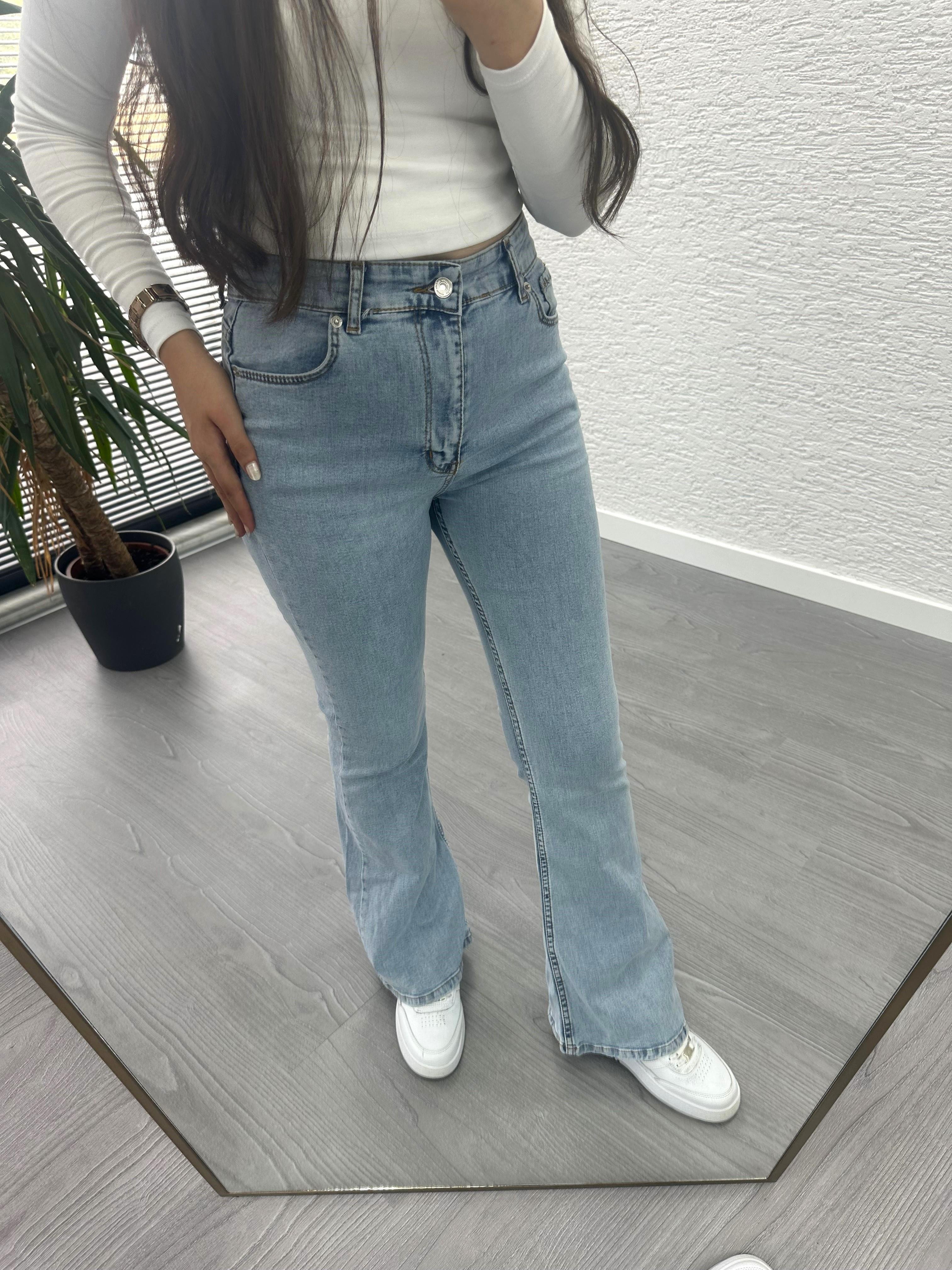 Mavi İspanyol Paça Jean Pantolon