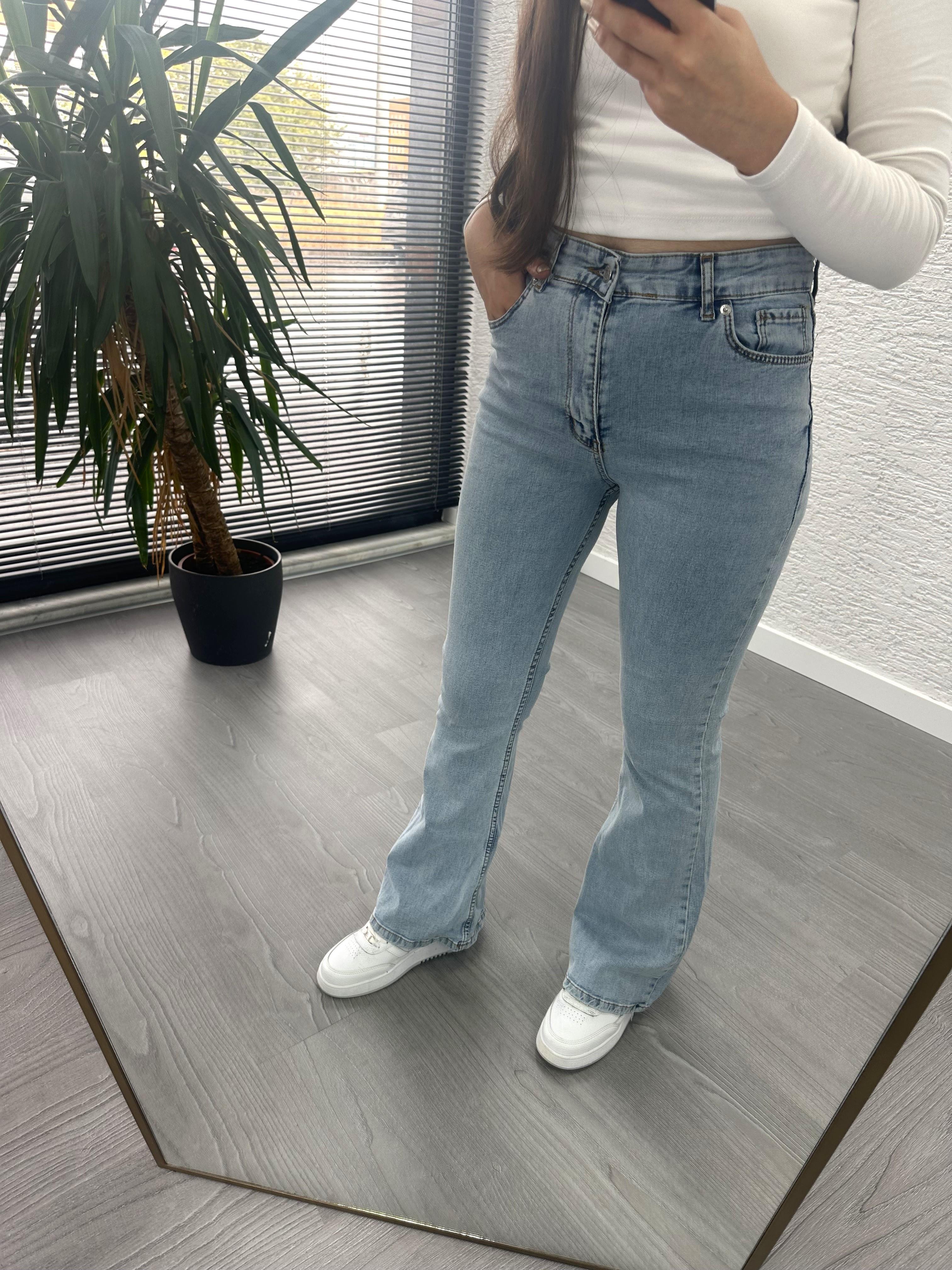 Mavi İspanyol Paça Jean Pantolon