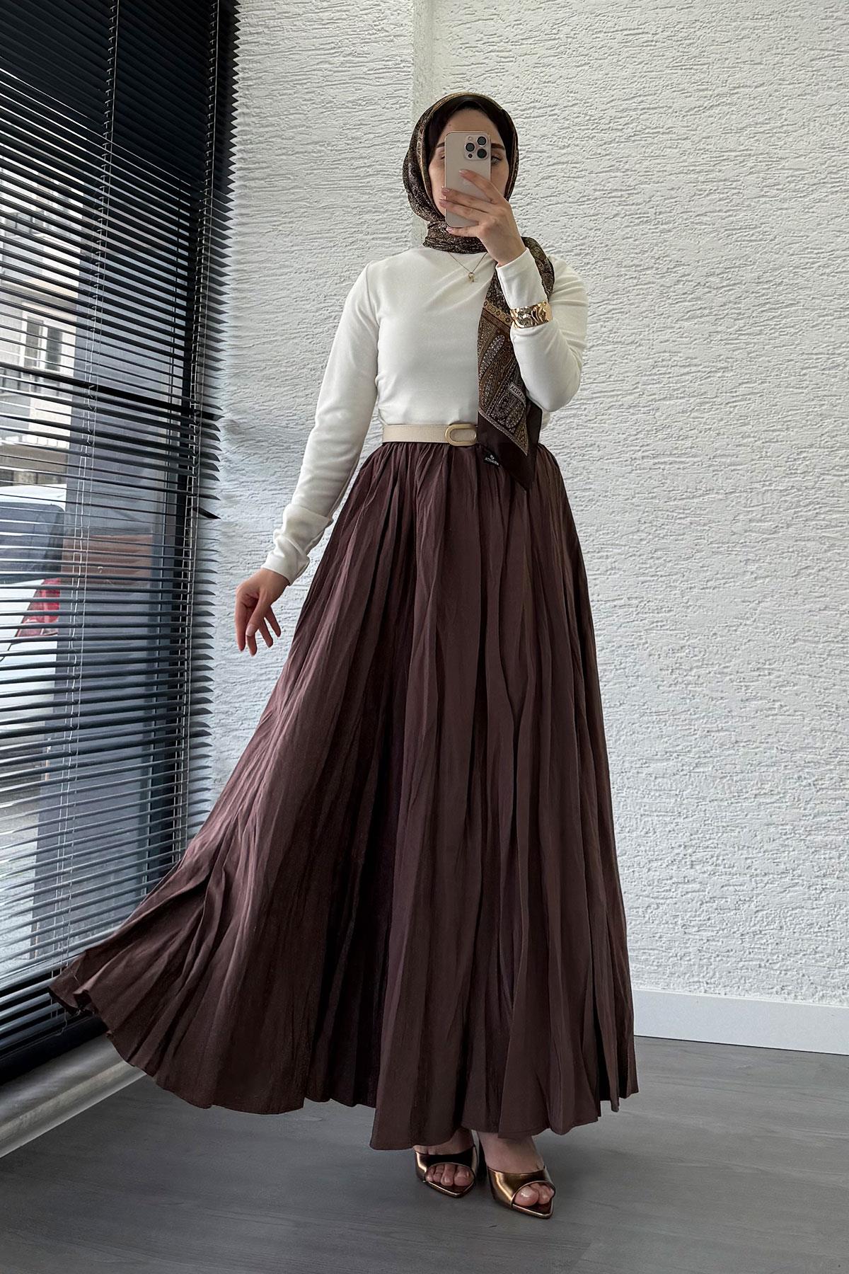 Omuz Drapeli Kadın Bluz-Ekru