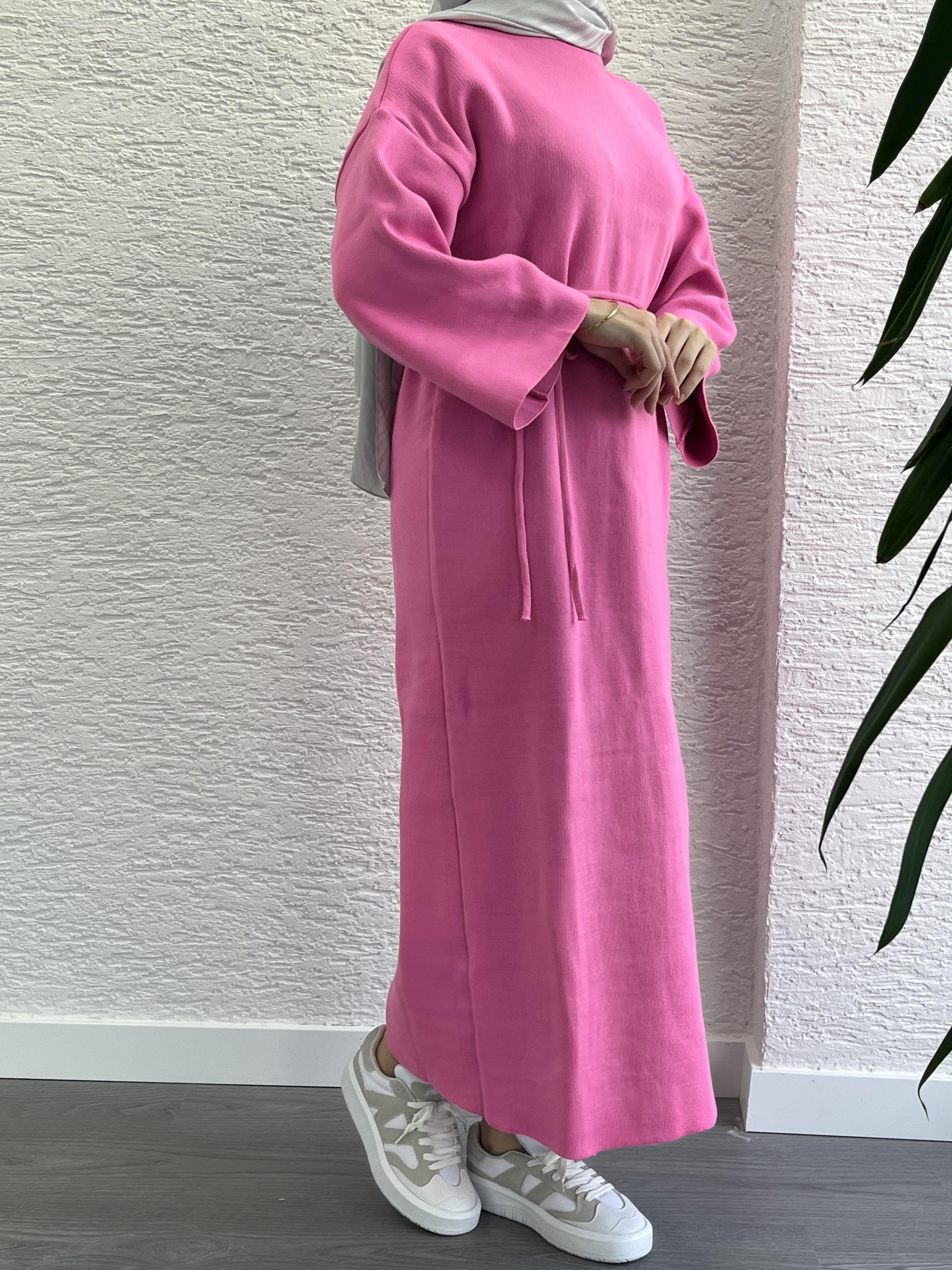 Pembe Amore Triko Elbise