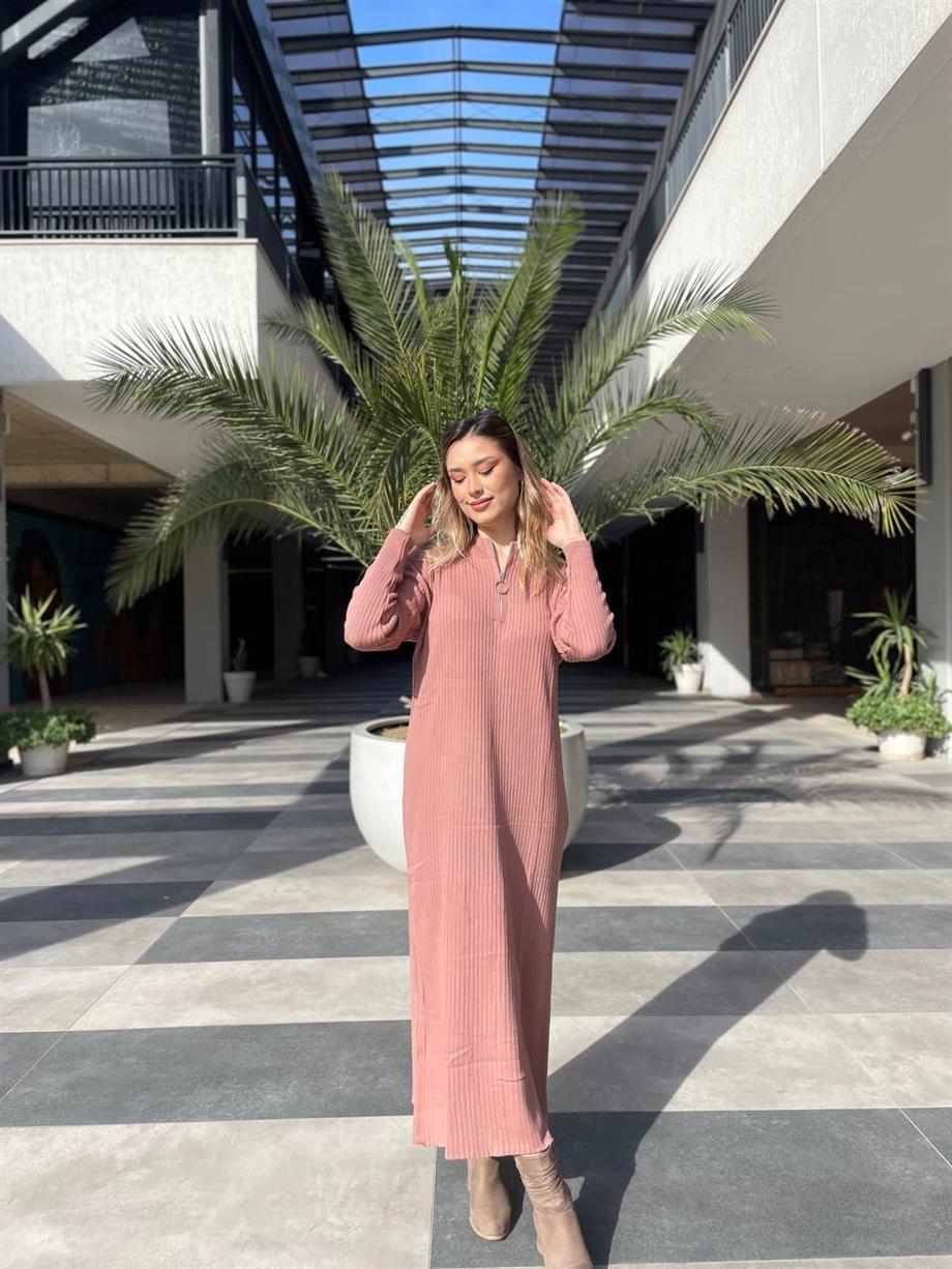 Pembe Triko Elbise 