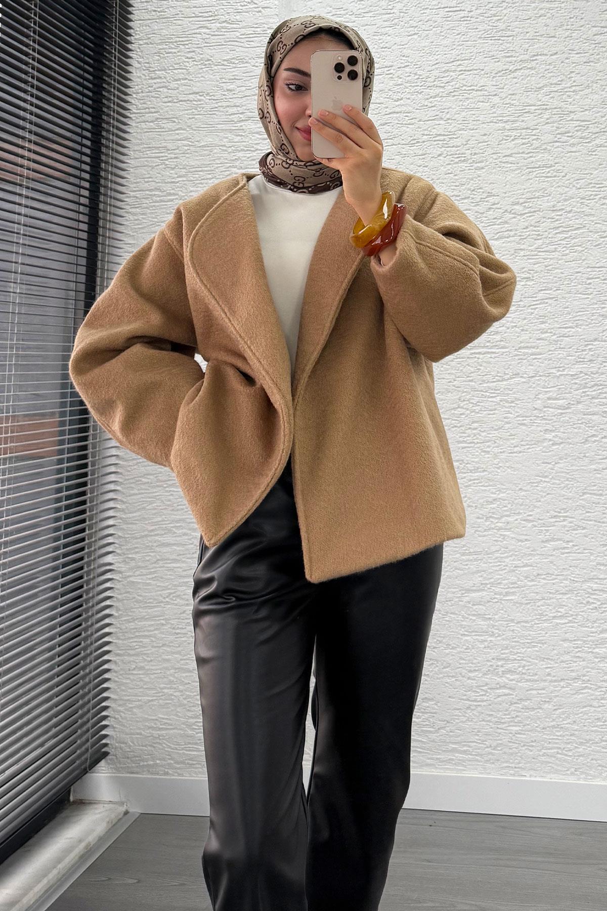 Premium Havuç Kesim Deri Pantolon – Siyah