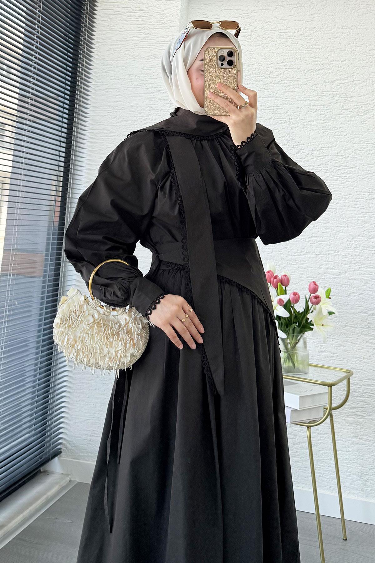 Premium MNK Model Poplin Etekli Takım – Kahverengi