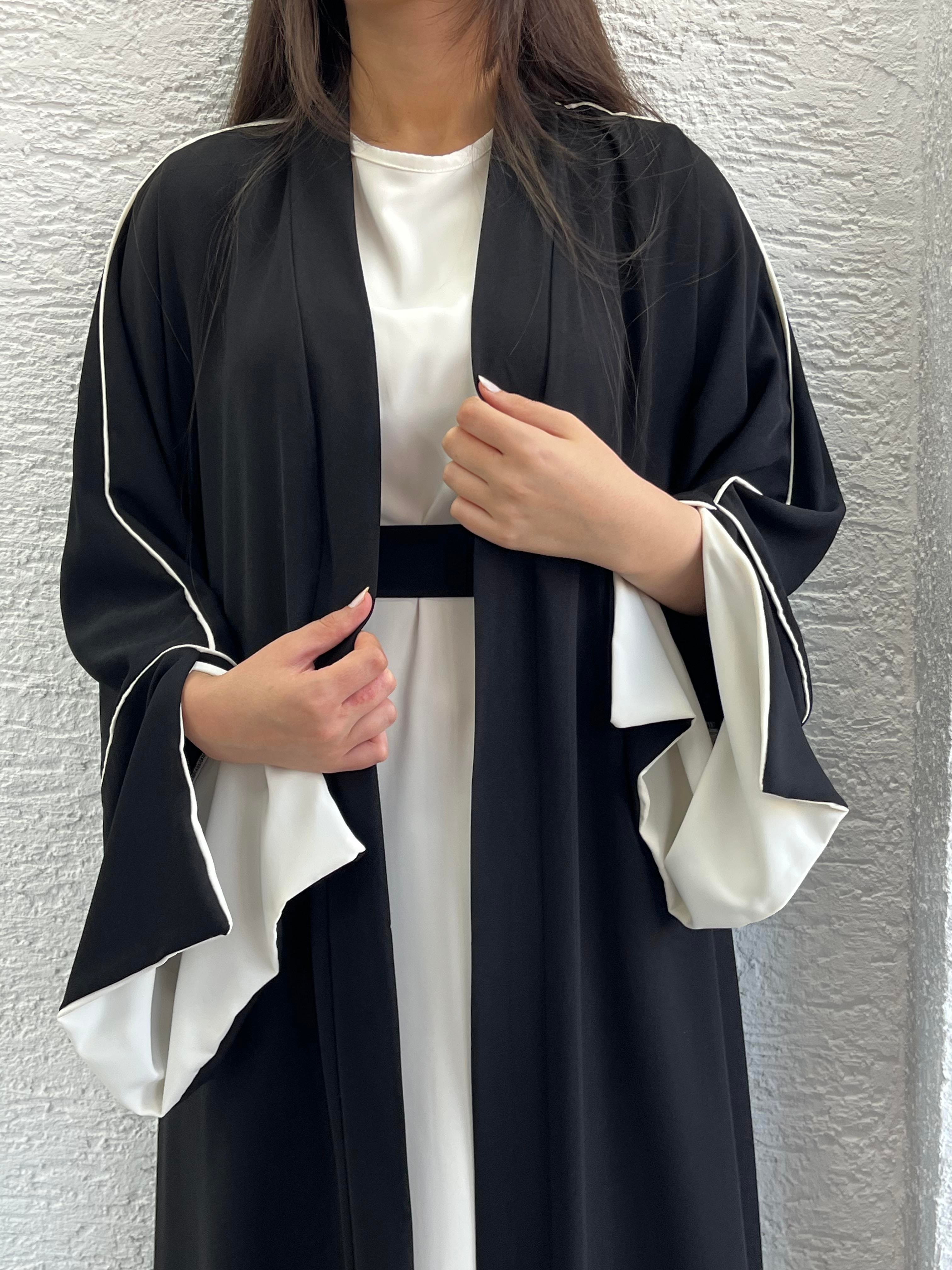 Siyah Ayça Abaya Takım