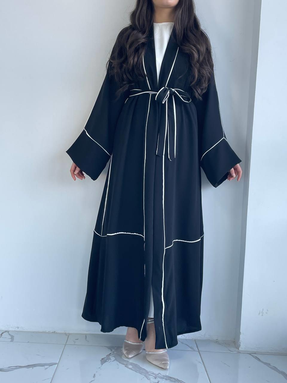 Siyah Biyeli Abaya