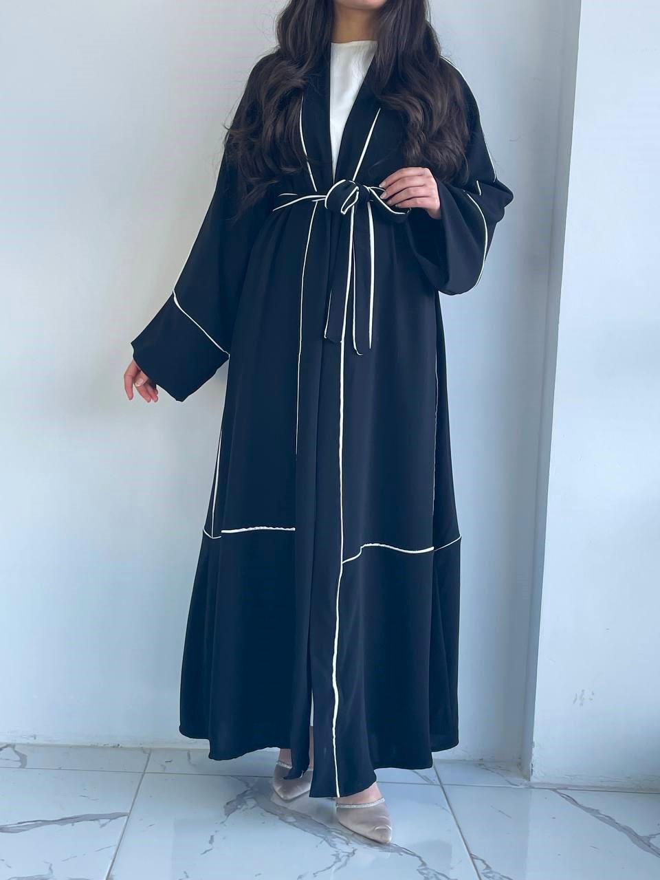 Siyah Biyeli Abaya