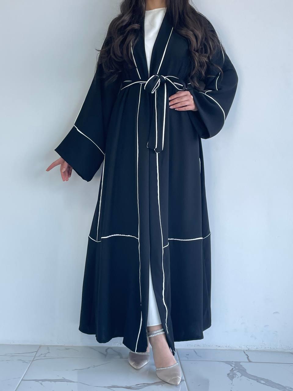 Siyah Biyeli Abaya