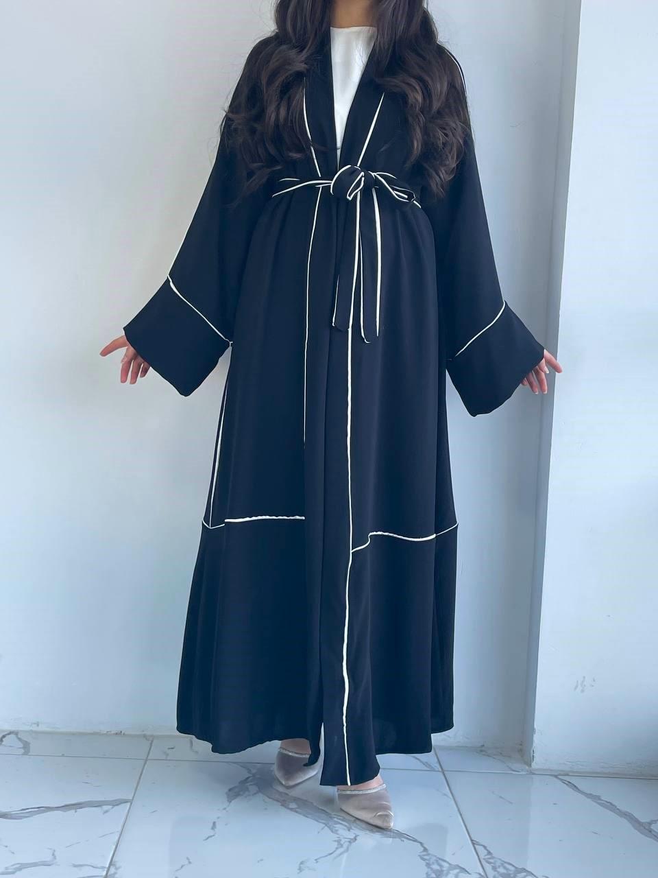 Siyah Biyeli Abaya