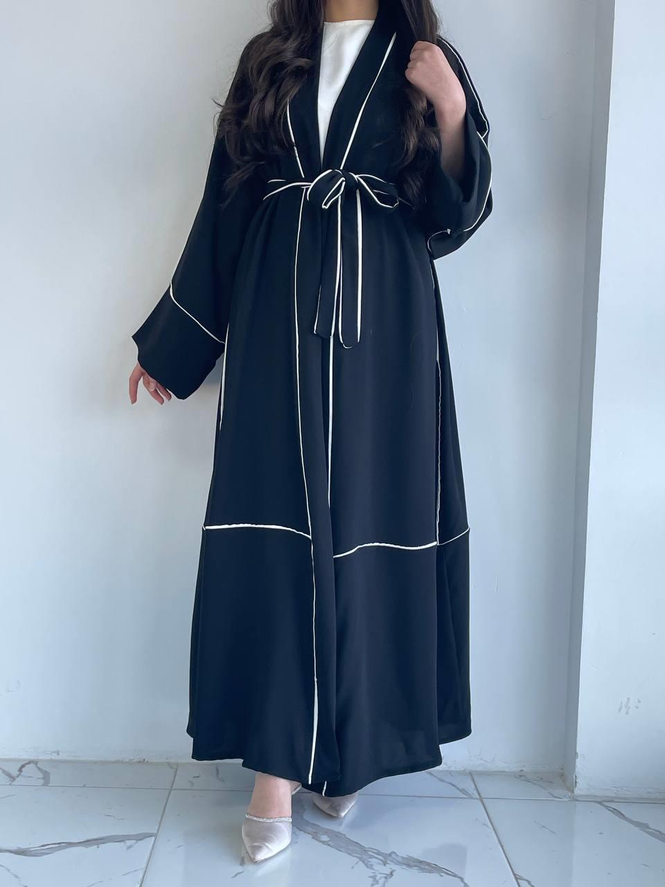 Siyah Biyeli Abaya