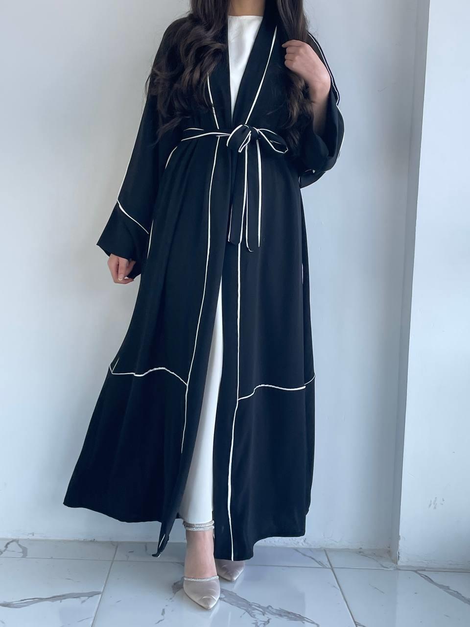Siyah Biyeli Abaya