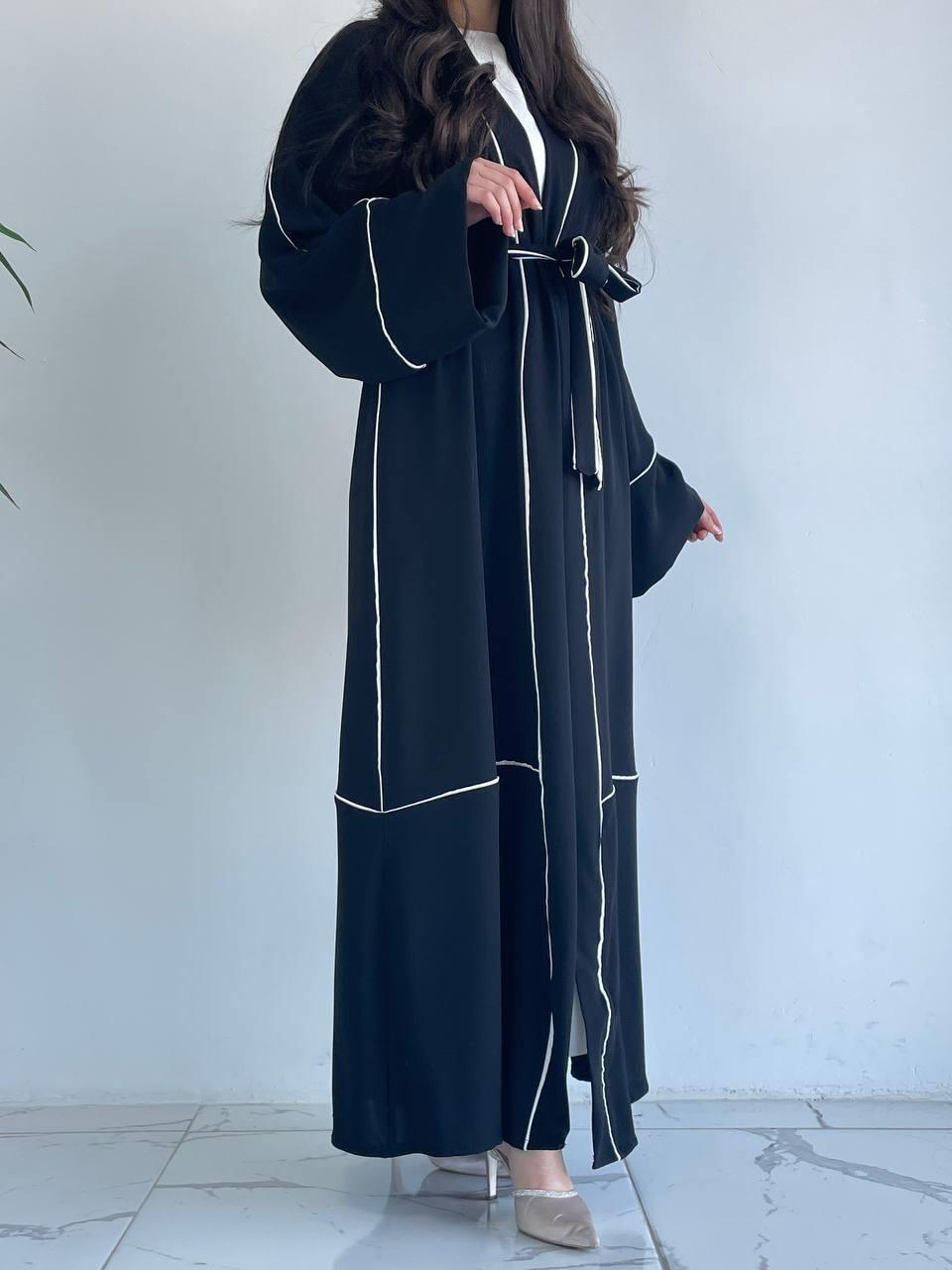 Siyah Biyeli Abaya