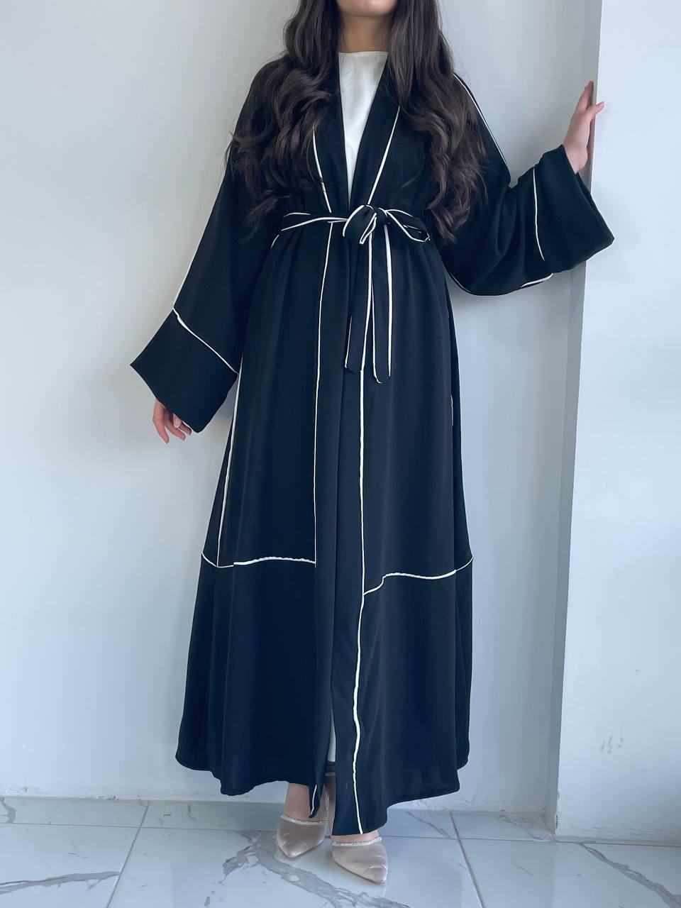 Siyah Biyeli Abaya