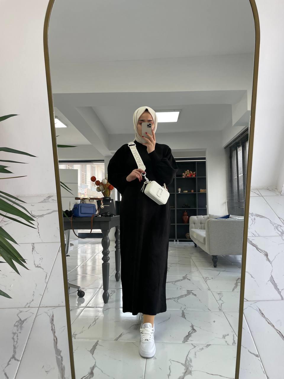Siyah Çelik Örme Elbise