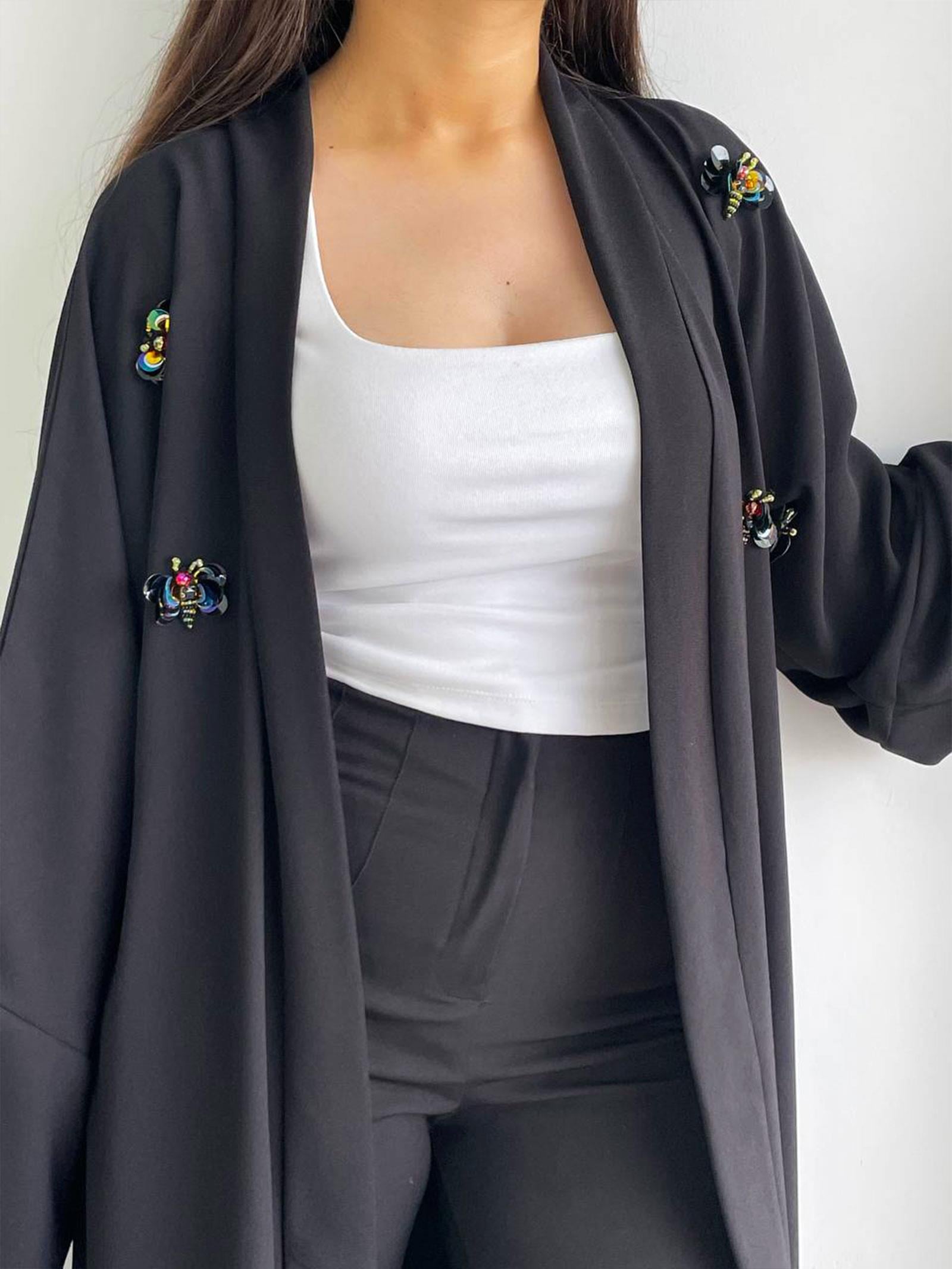 Siyah Ebrar Abaya 