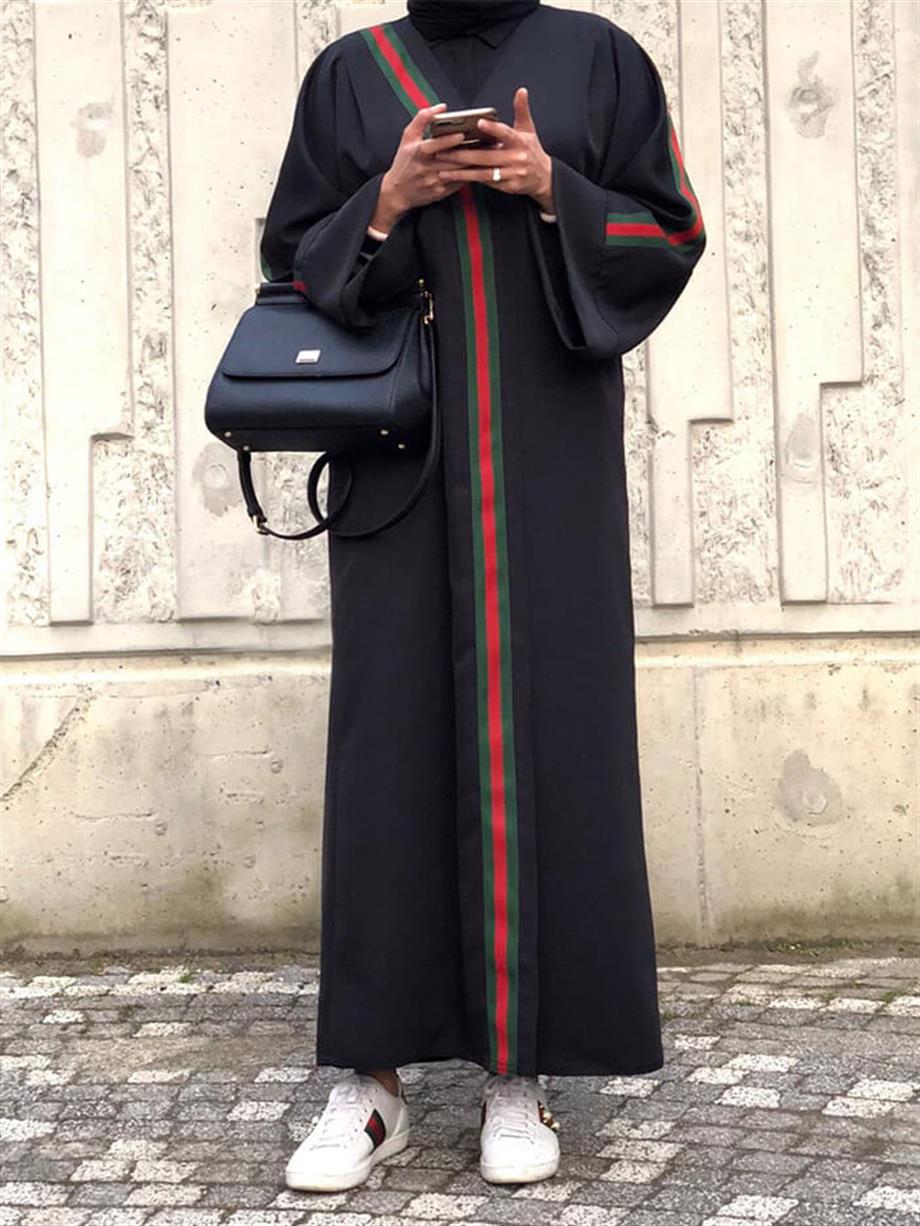 Siyah Gucci Abaya