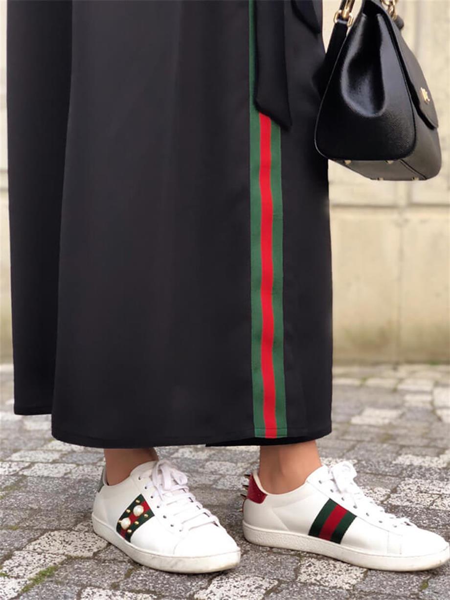 Siyah Gucci Abaya