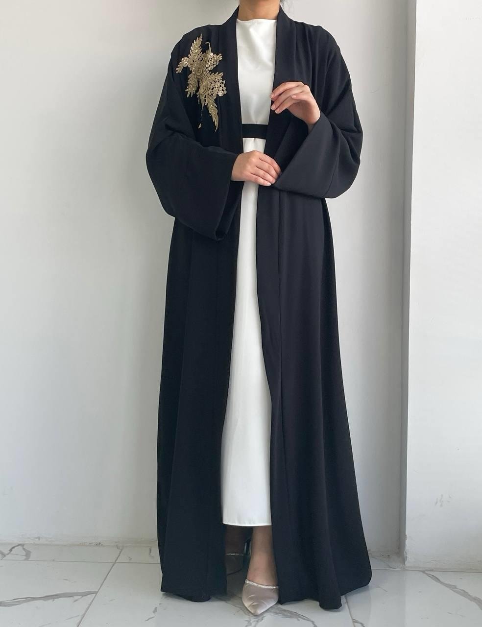 Siyah Nida Abaya Takım 