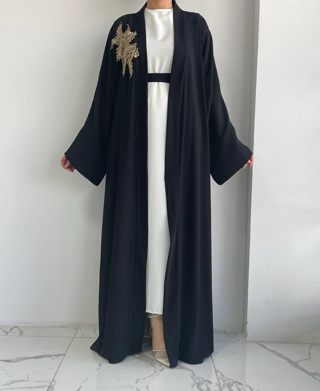 Siyah Nida Abaya Takım 