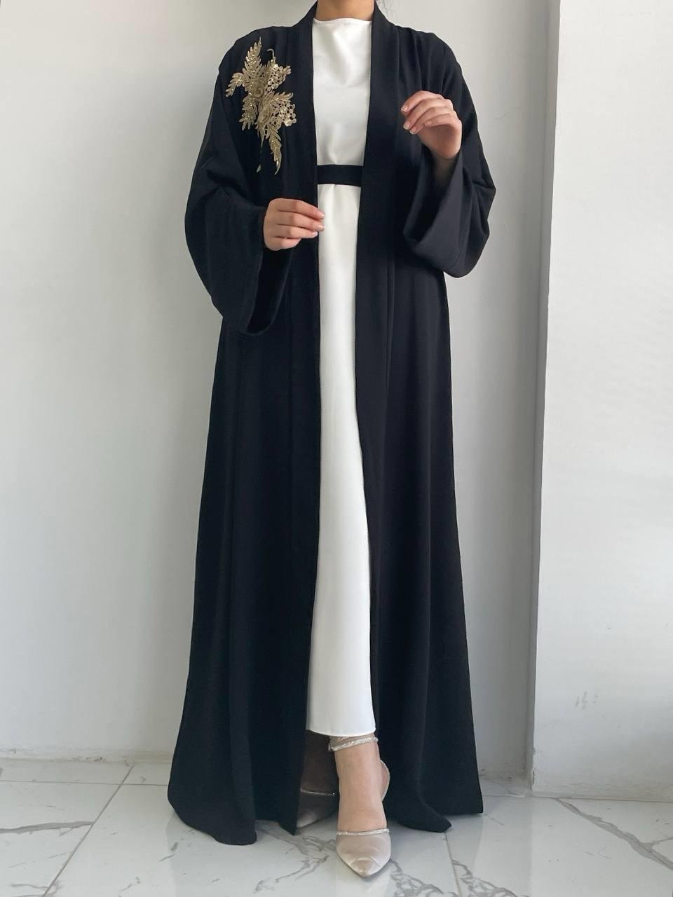 Siyah Nida Abaya Takım 