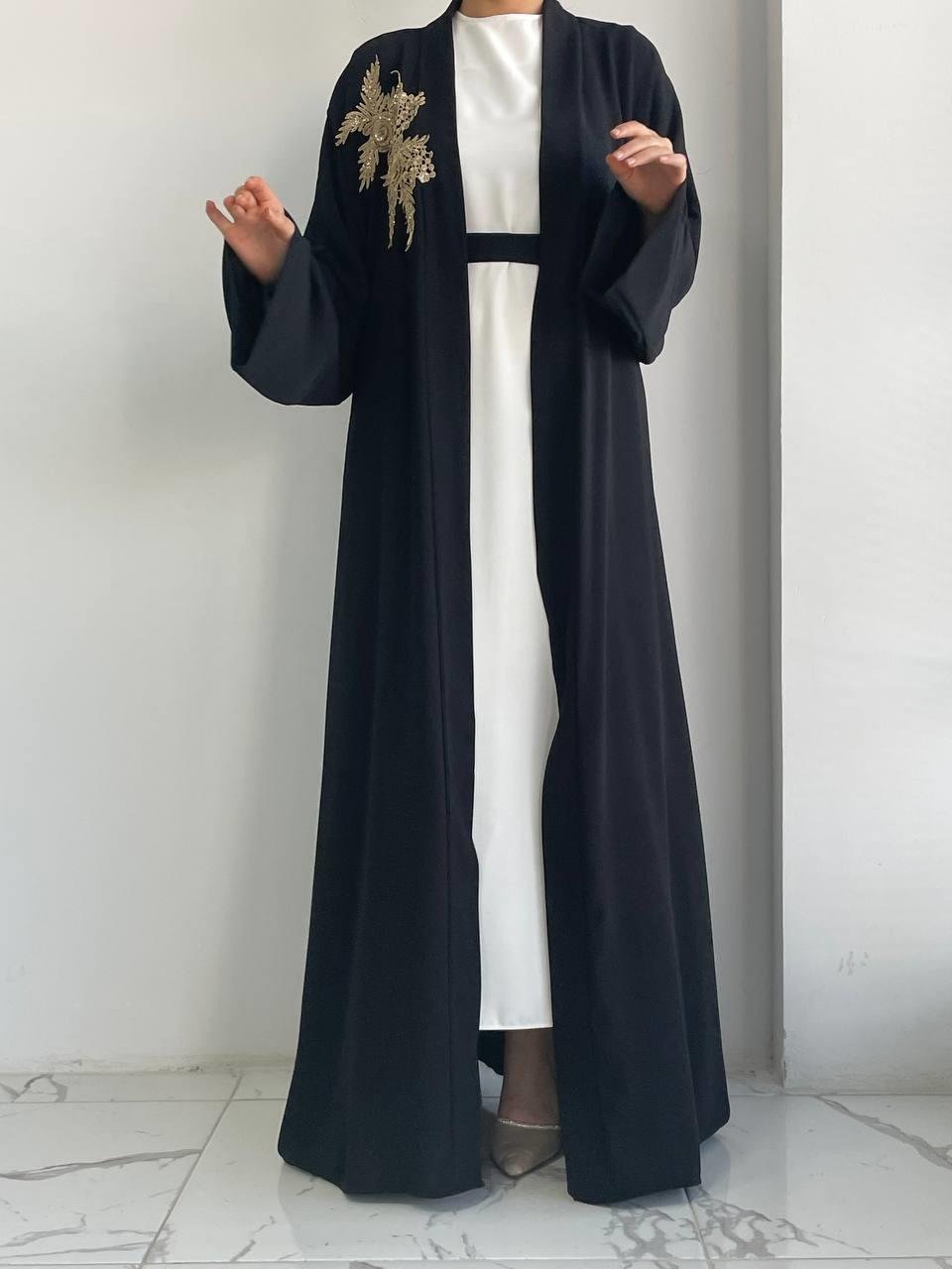 Siyah Nida Abaya Takım 