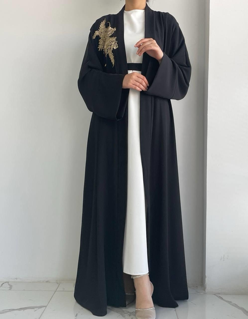 Siyah Nida Abaya Takım 