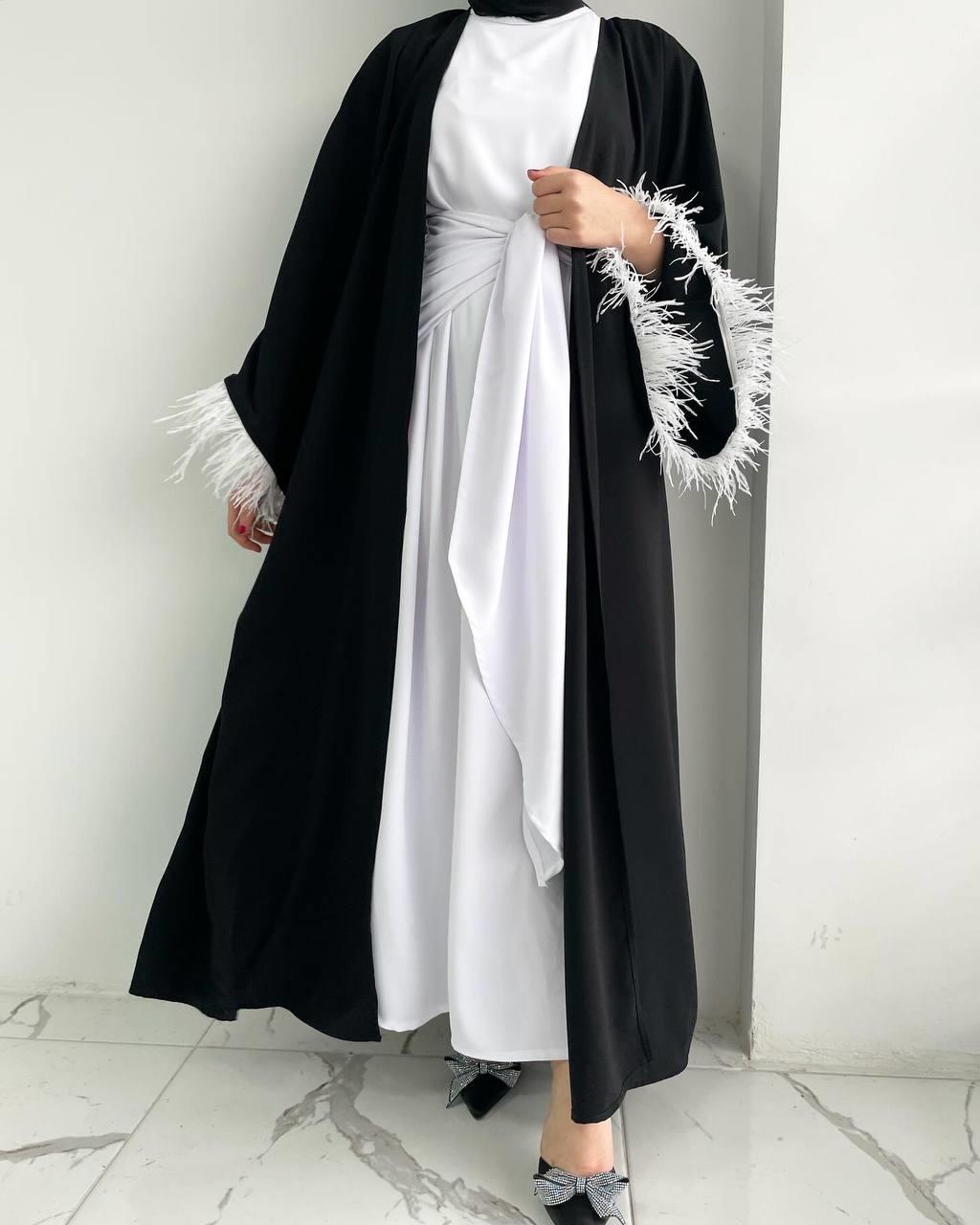 Siyah Zehra Abaya Takım 