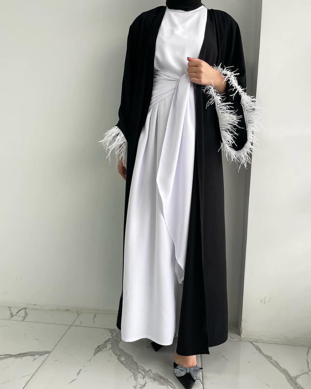 Siyah Zehra Abaya Takım 