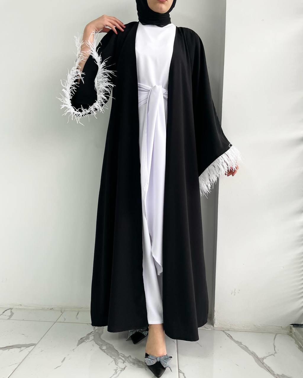 Siyah Zehra Abaya Takım 