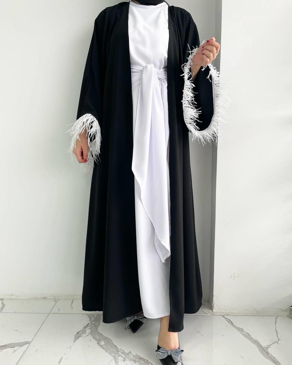 Siyah Zehra Abaya Takım 