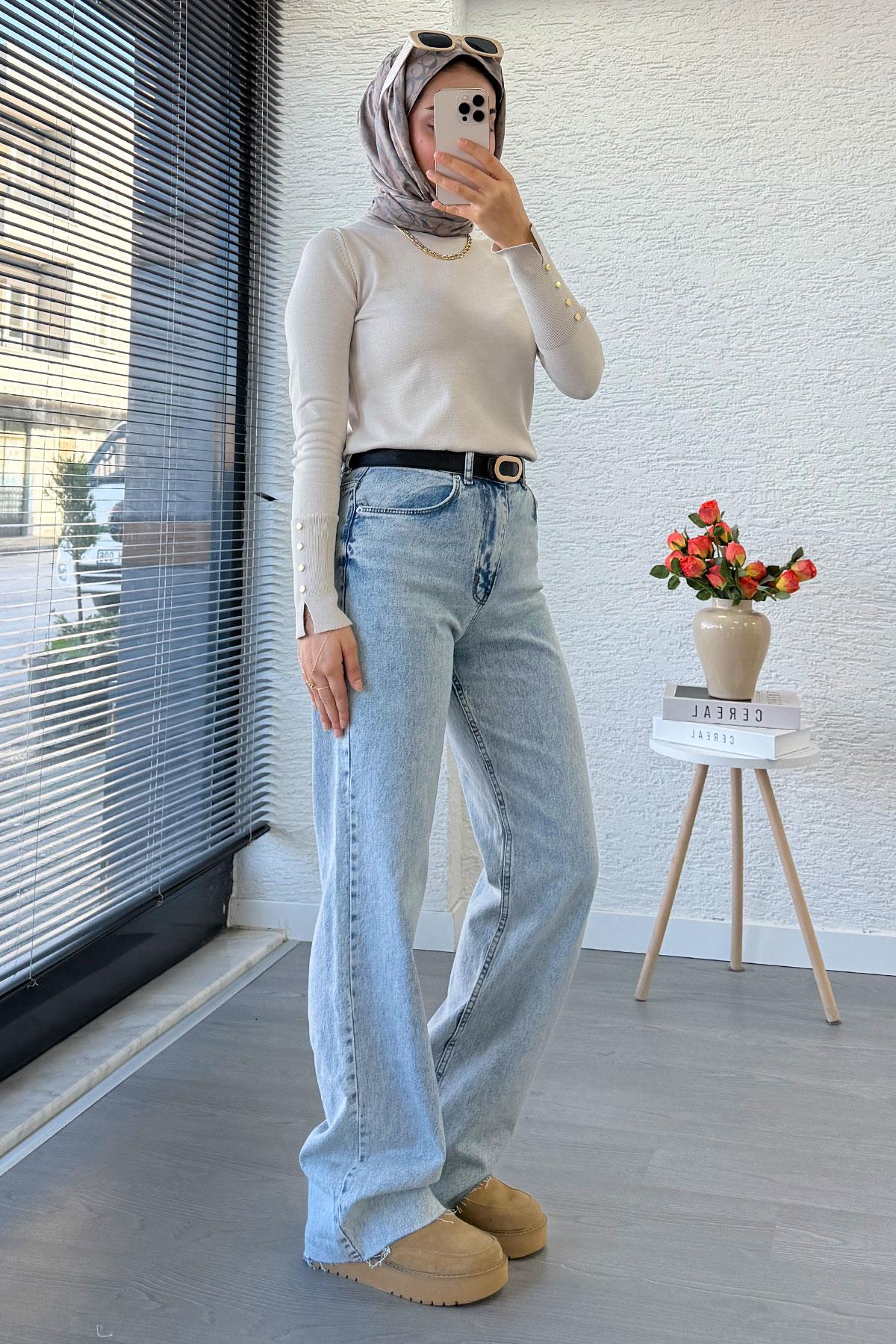 Straight Kesim Jean Pantolon - Açık Mavi