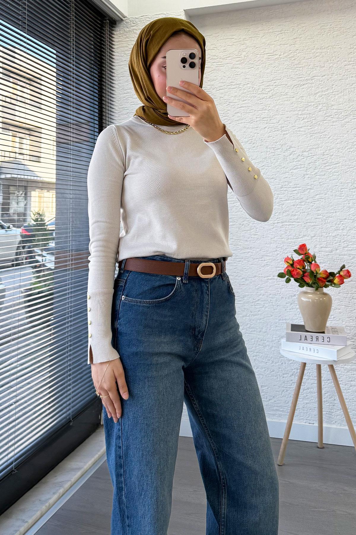 Straight Kesim Jean Pantolon - Koyu Mavi