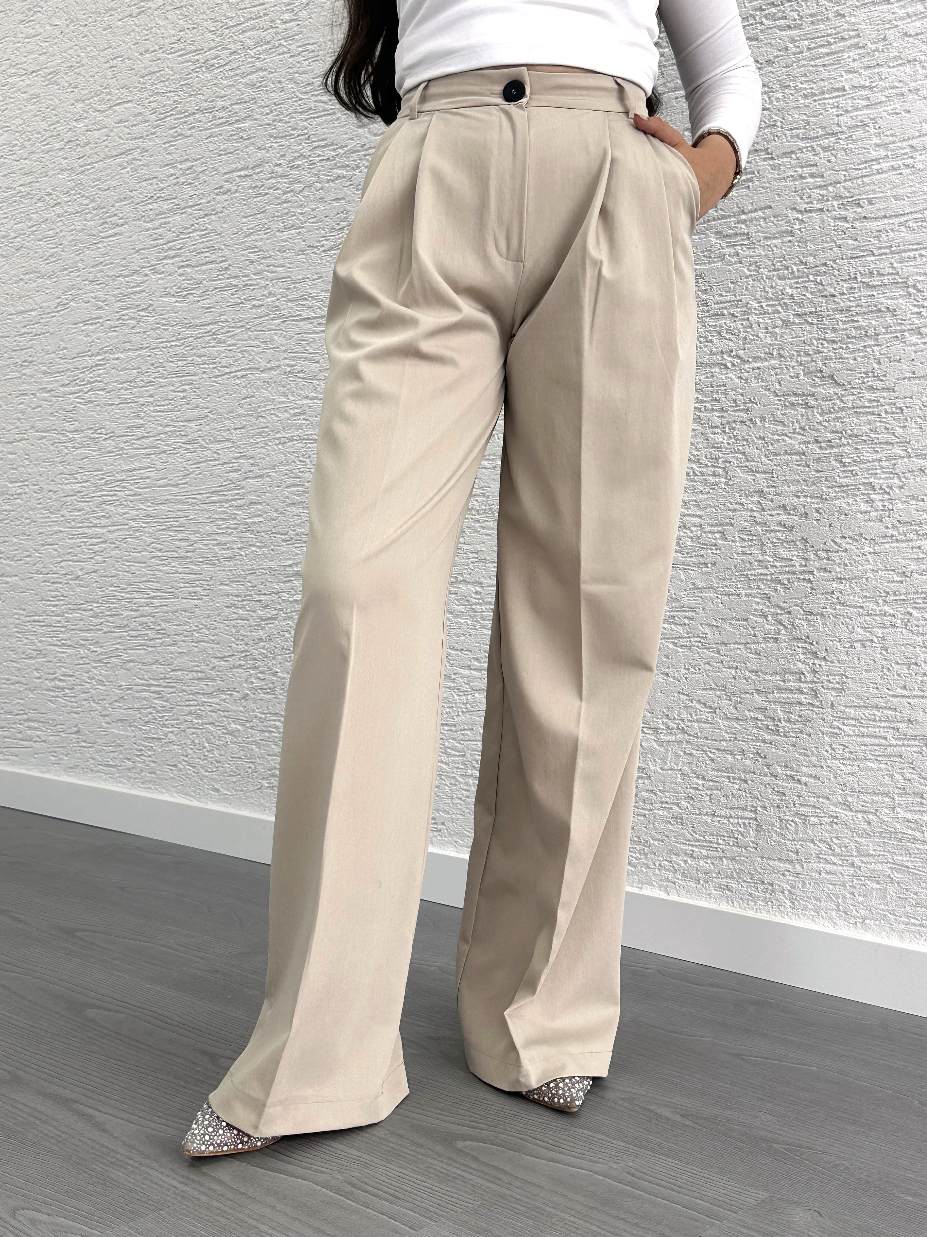 Taş Pile Detay Palazzo Pantolon 