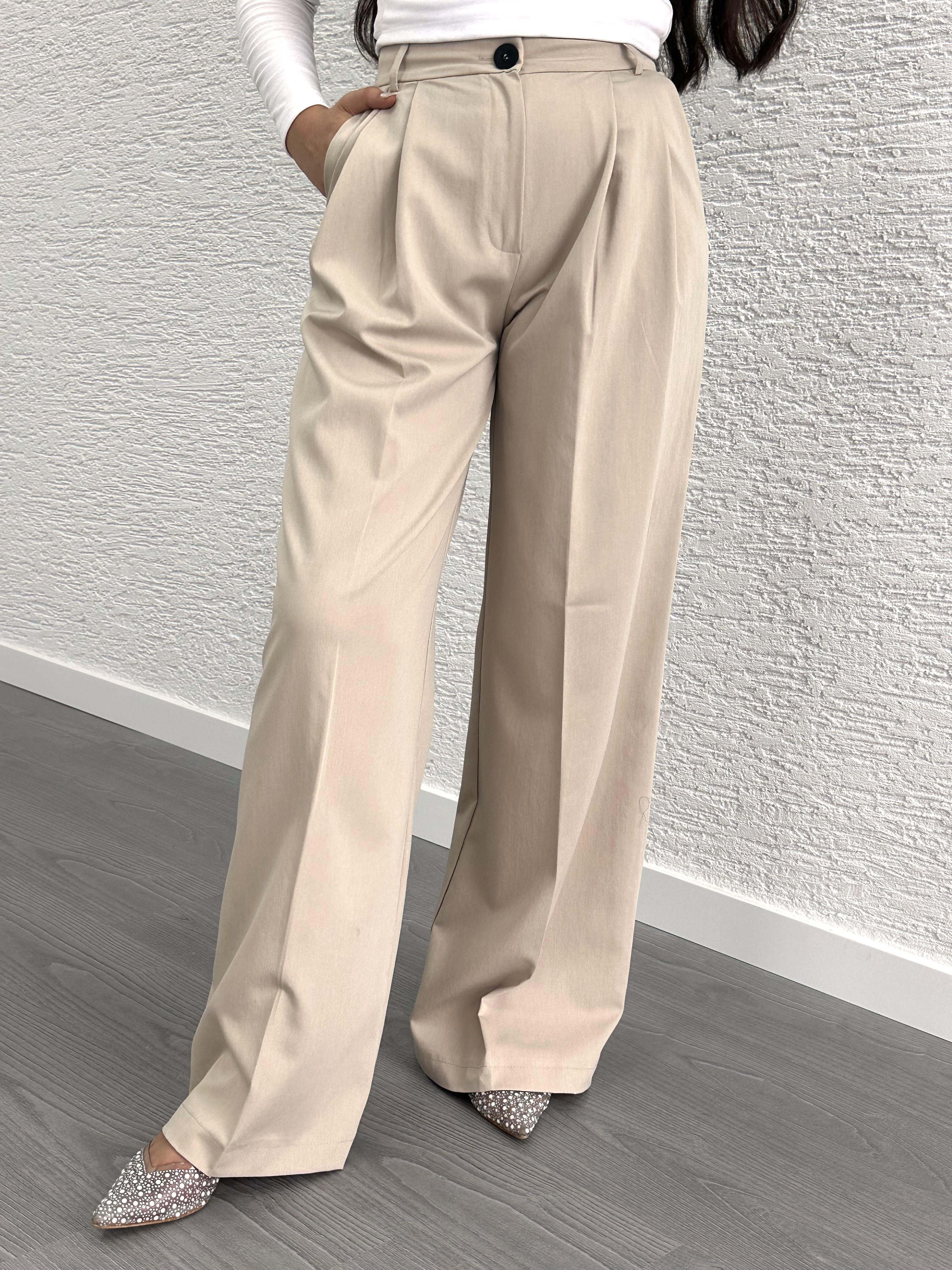 Taş Pile Detay Palazzo Pantolon 