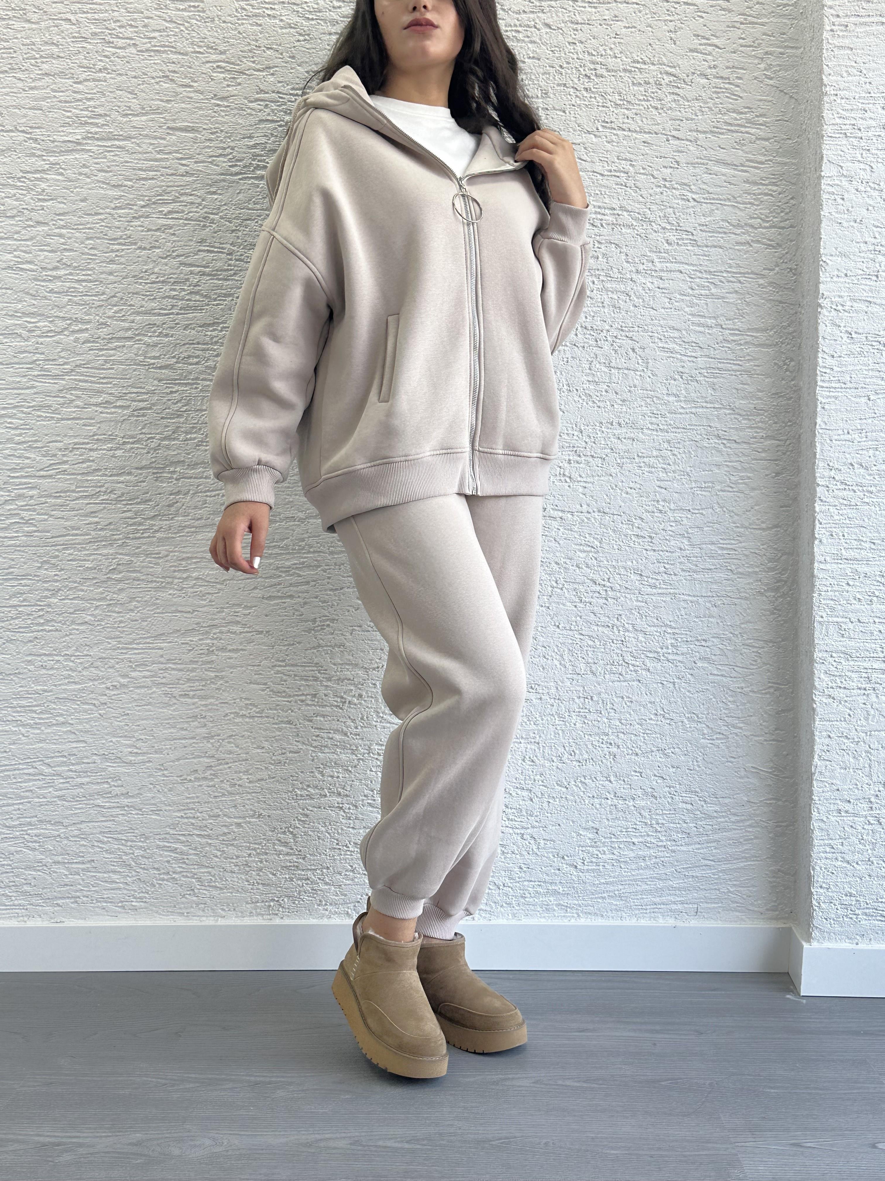 Taş Üç İplik Şardonlu Eşofman Takım