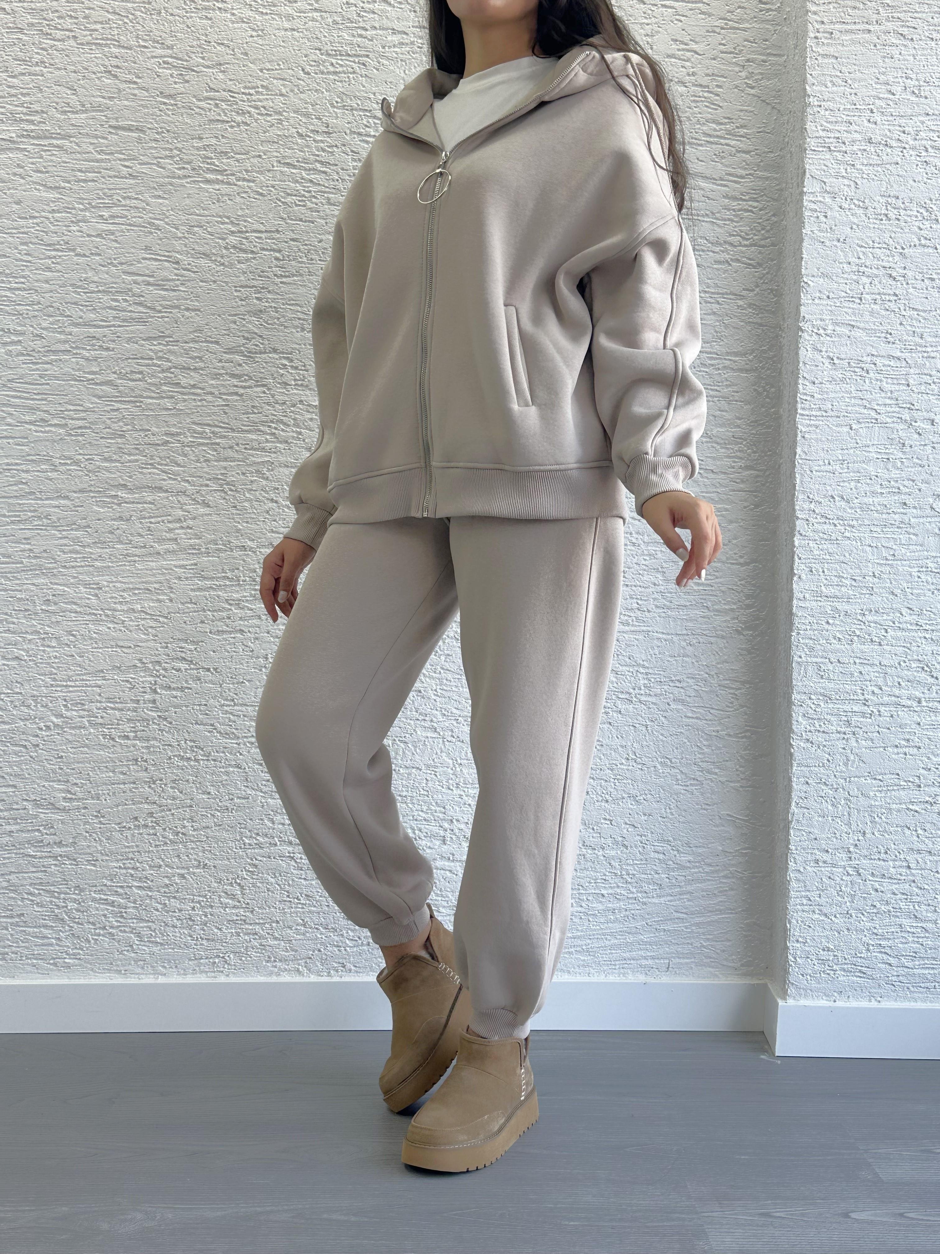 Taş Üç İplik Şardonlu Eşofman Takım