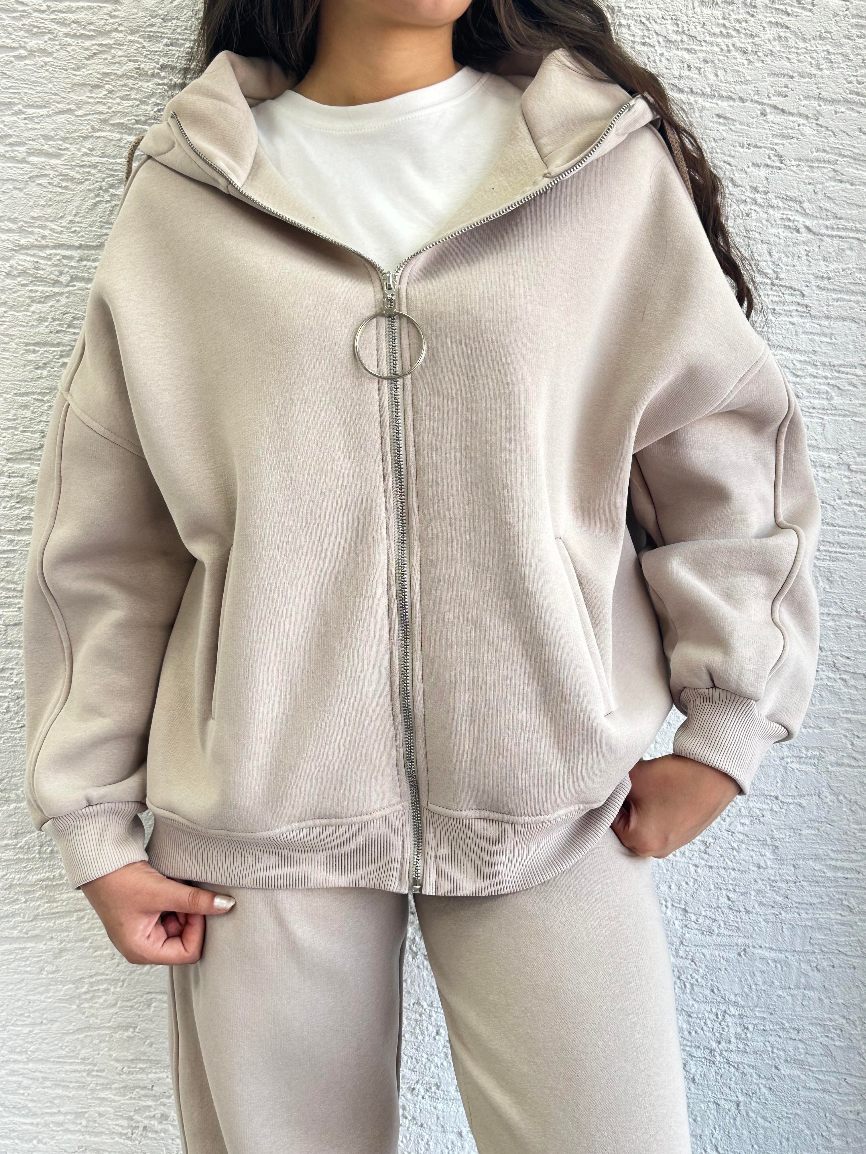 Taş Üç İplik Şardonlu Eşofman Takım