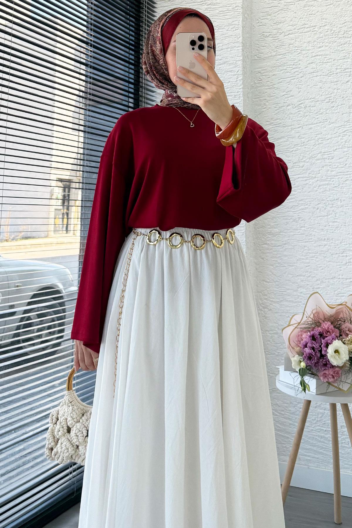 Volan Kol Basic Bluz - Bordo