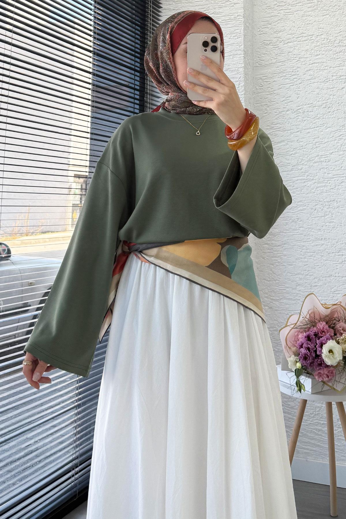 Volan Kol Basic Bluz - Haki