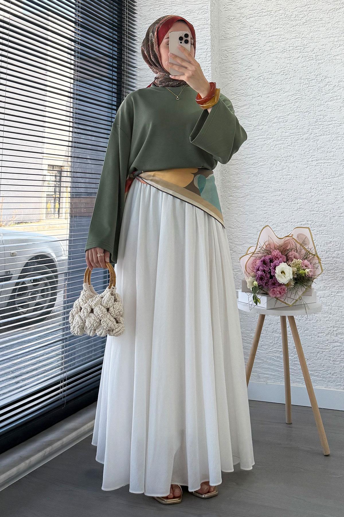 Volan Kol Basic Bluz - Haki