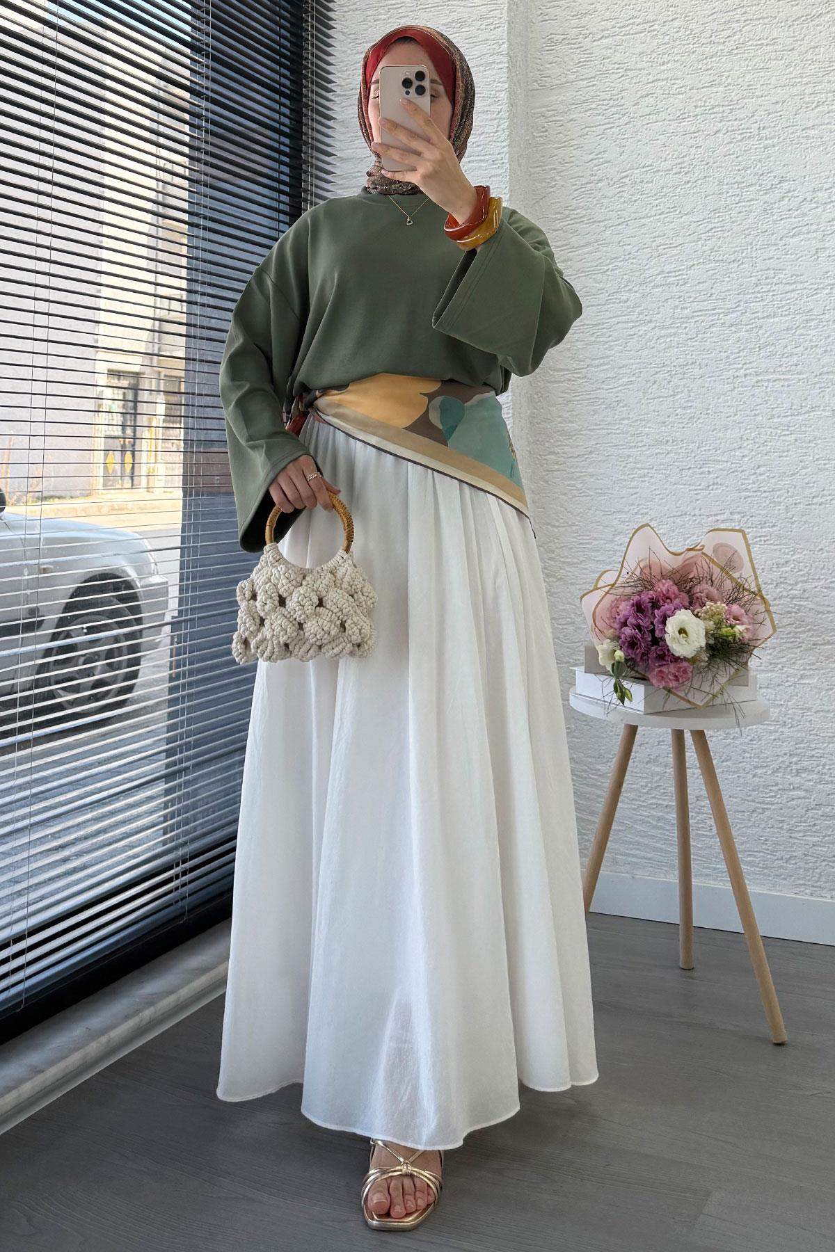 Volan Kol Basic Bluz - Haki