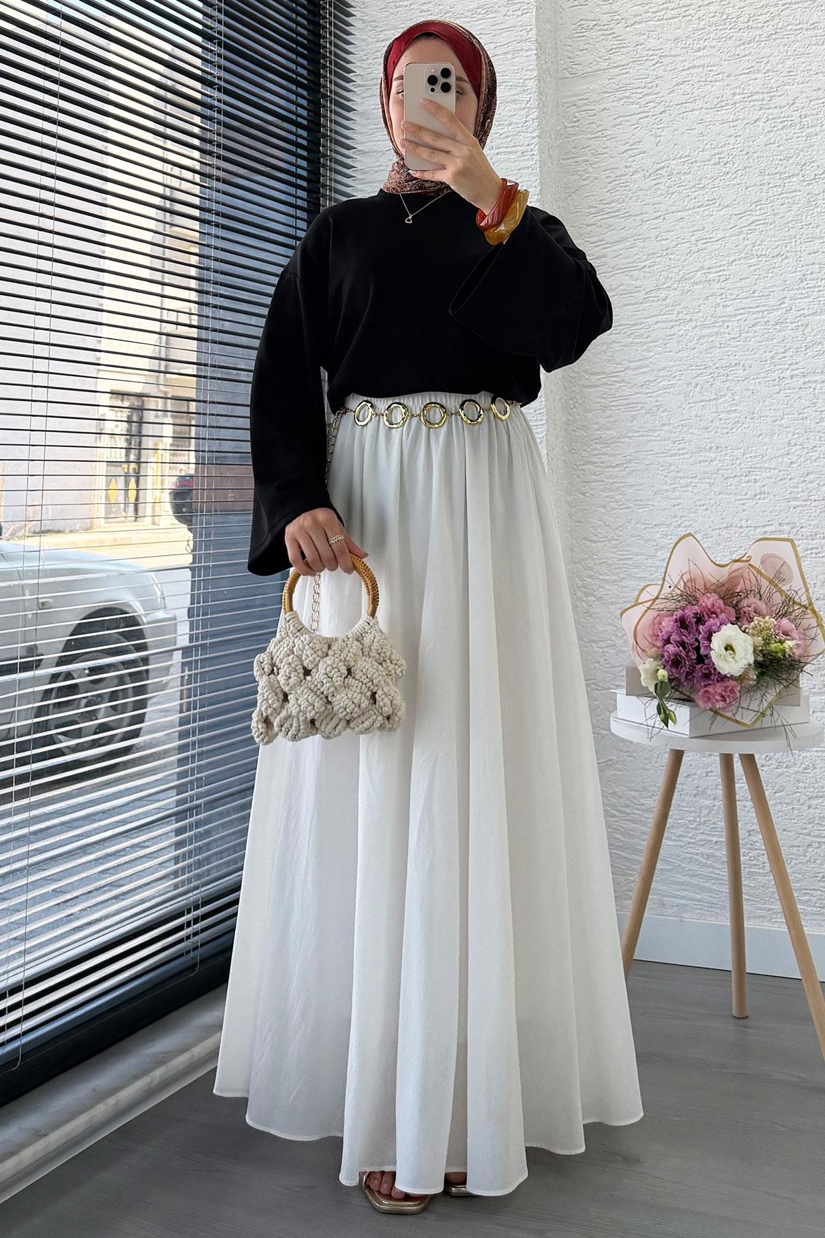 Volan Kol Basic Bluz - Siyah