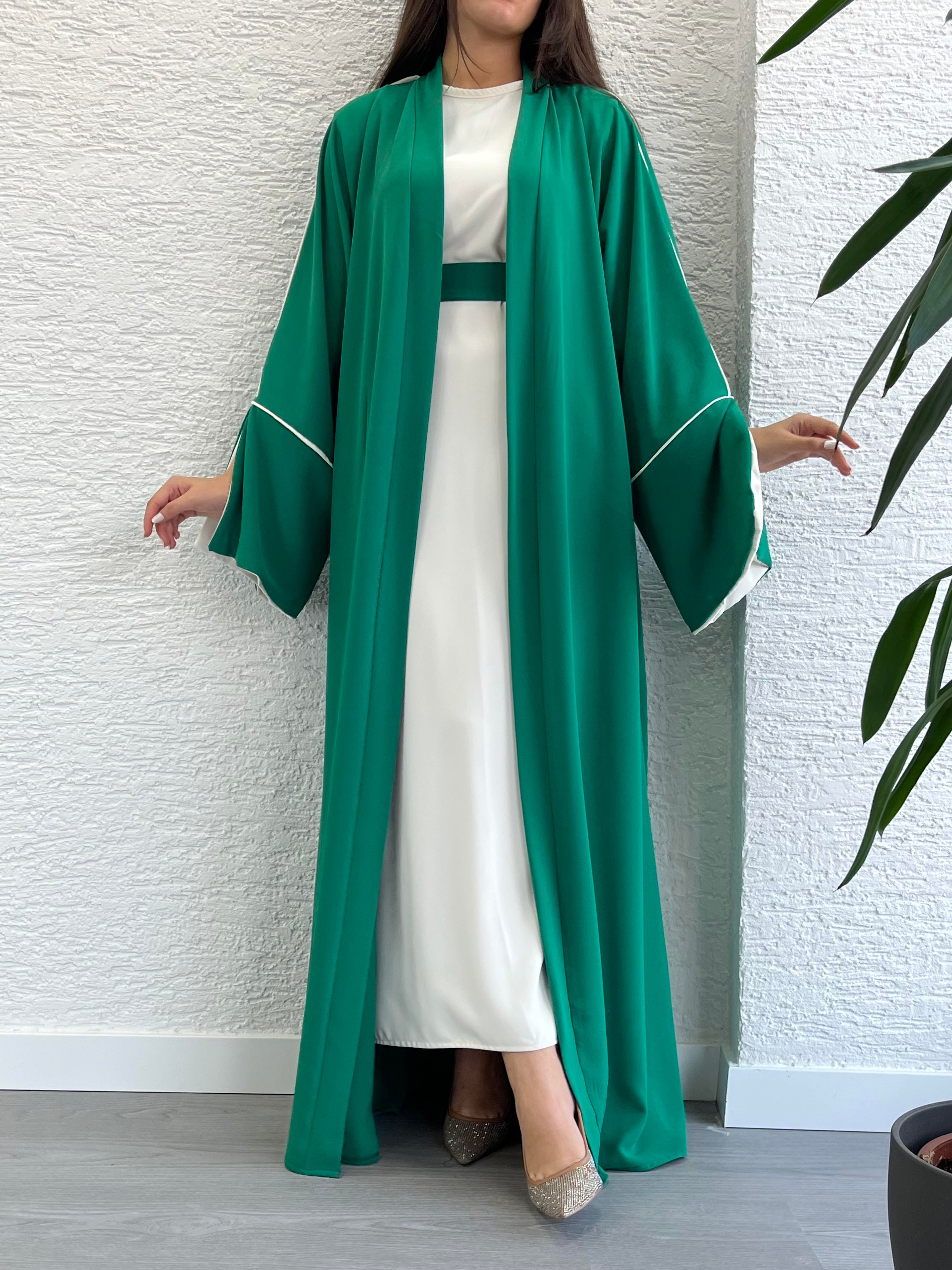 Yeşil Ayça Abaya Takım