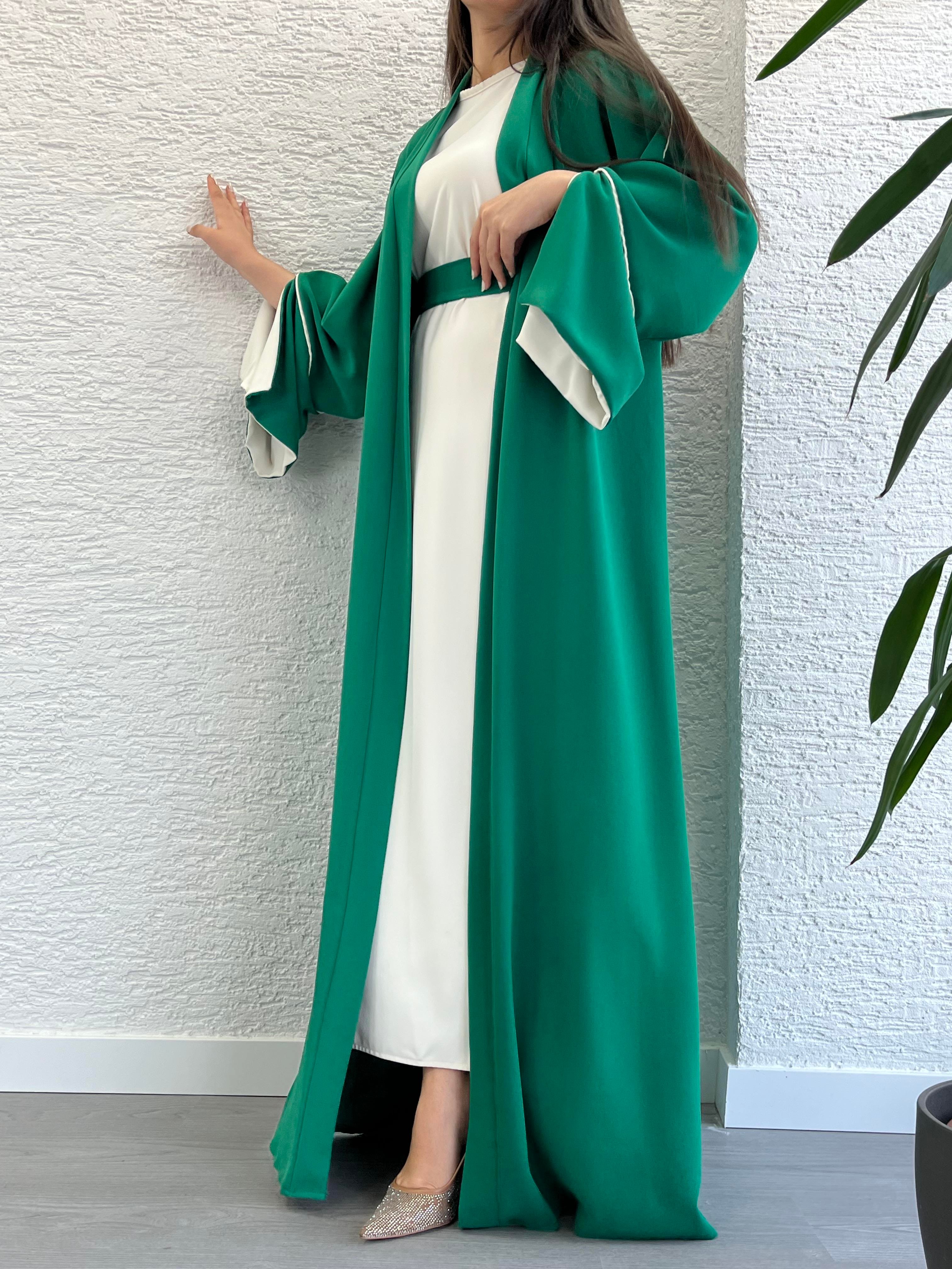 Yeşil Ayça Abaya Takım