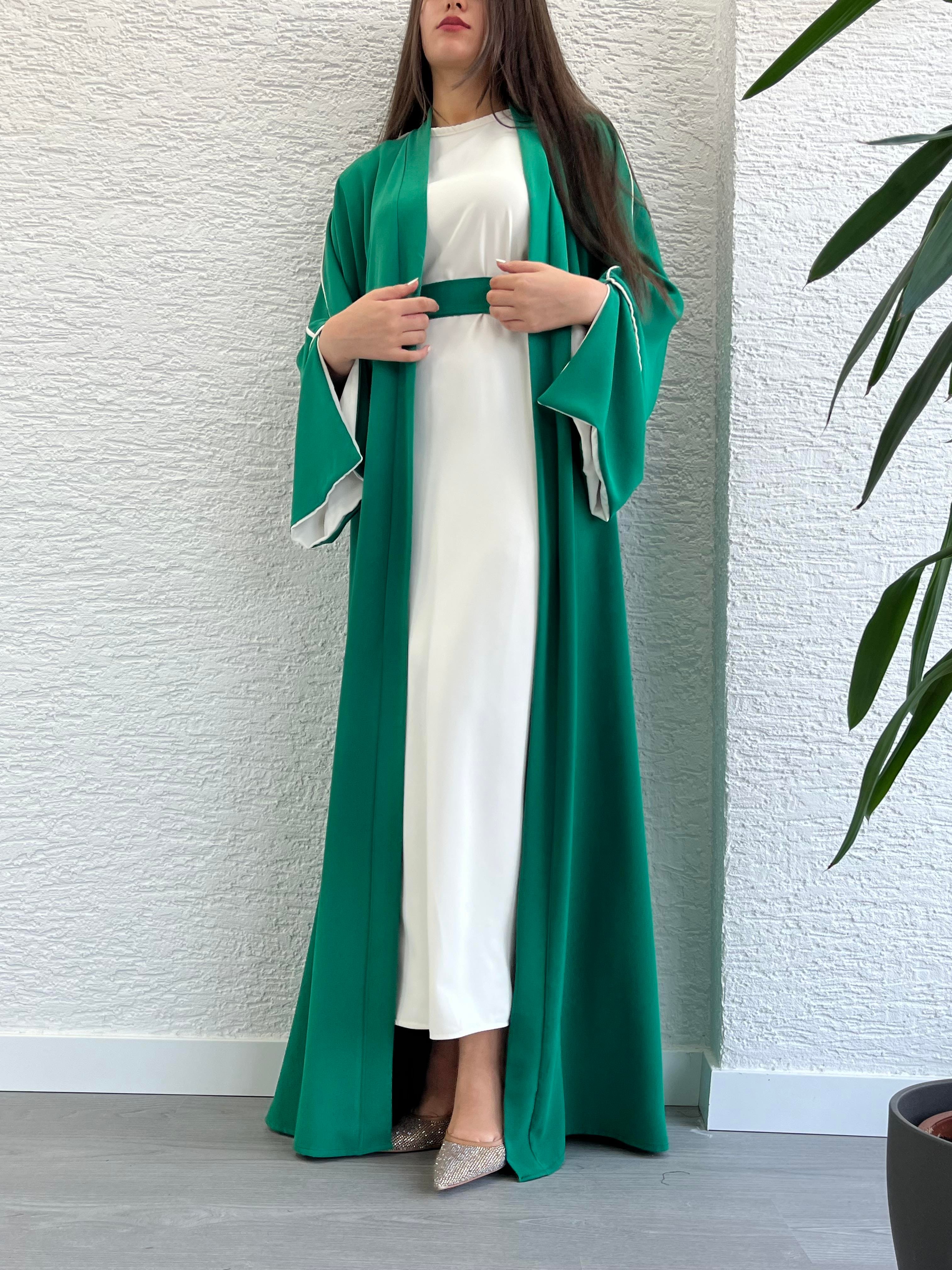 Yeşil Ayça Abaya Takım