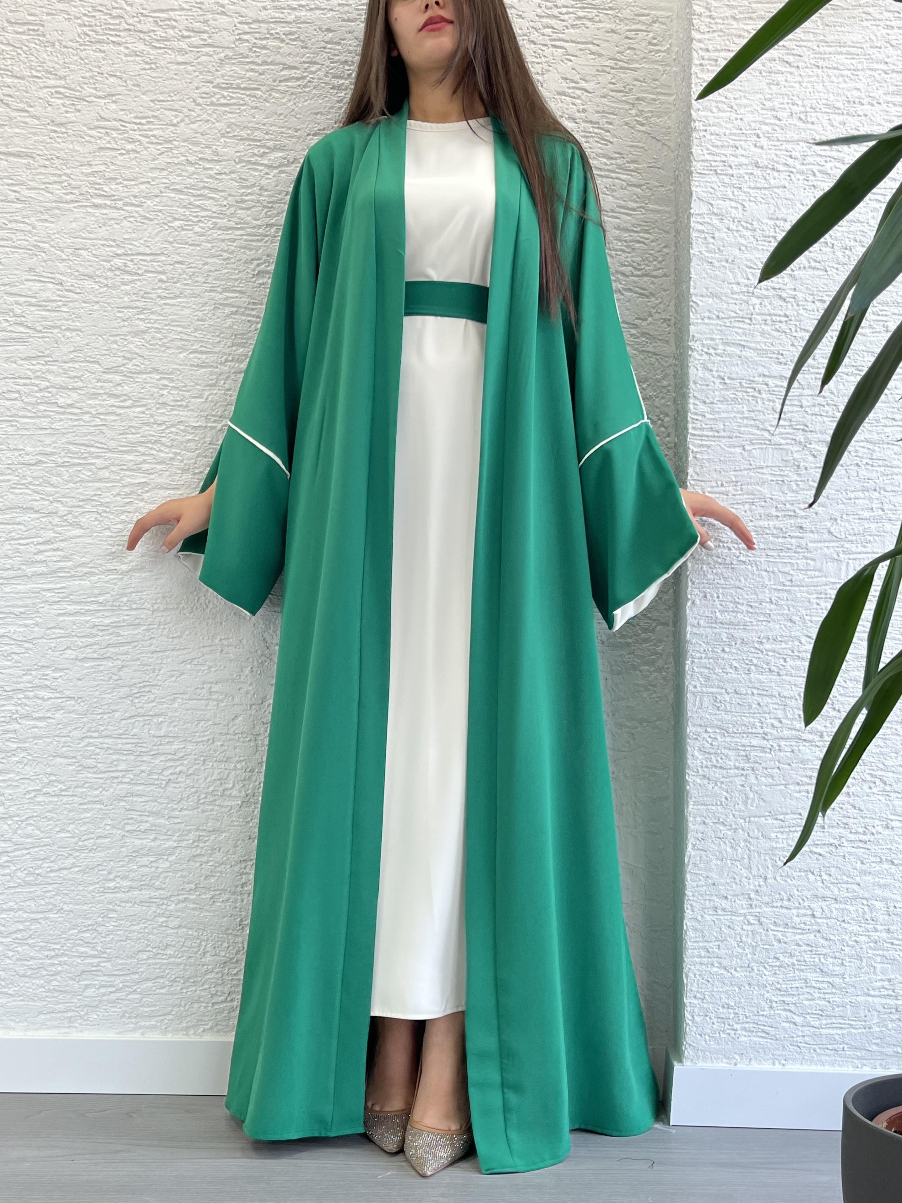 Yeşil Ayça Abaya Takım