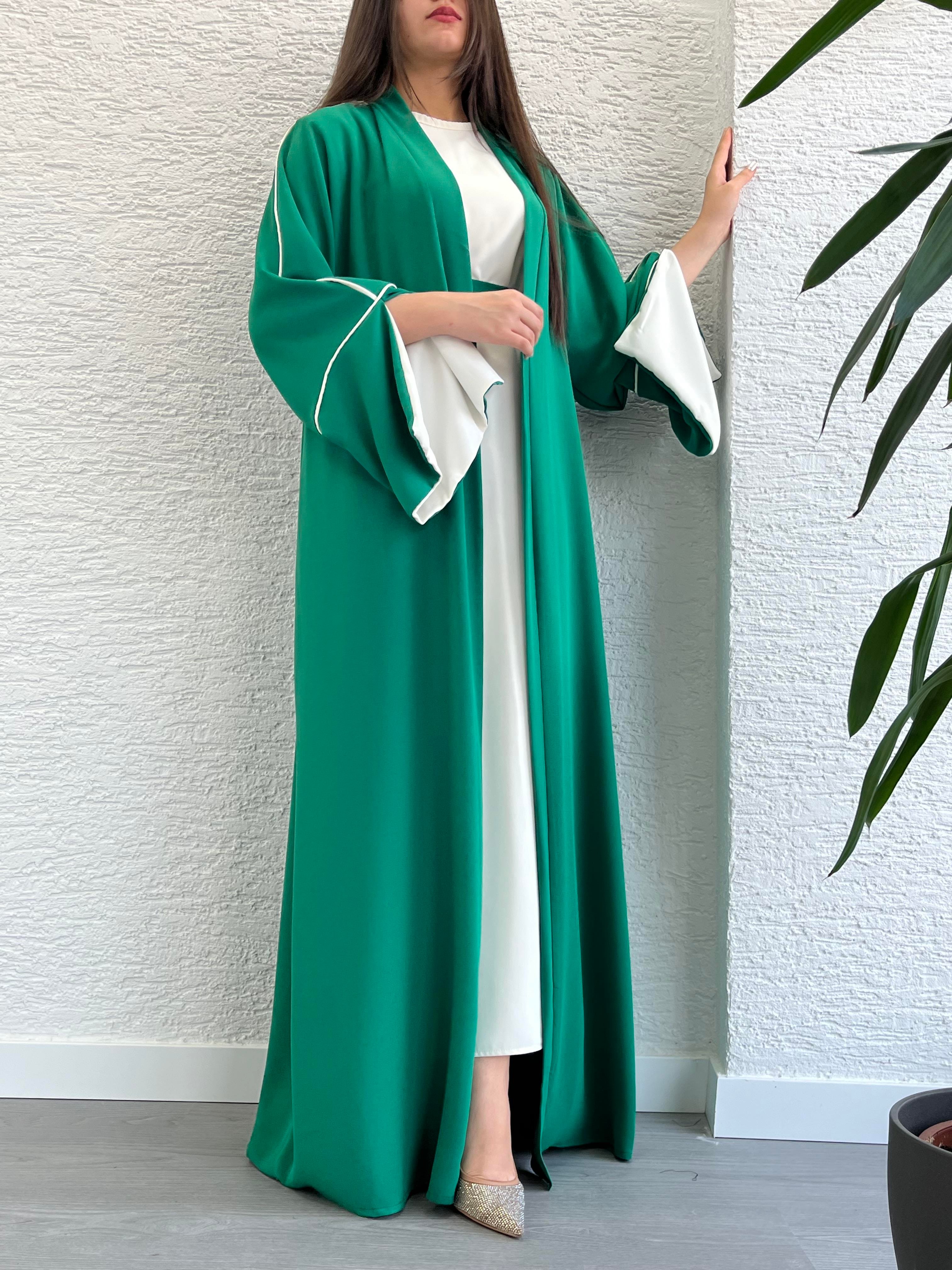 Yeşil Ayça Abaya Takım